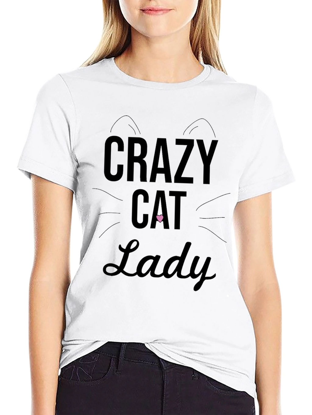 Crazy Cat Lady Graphic Tee - Black
