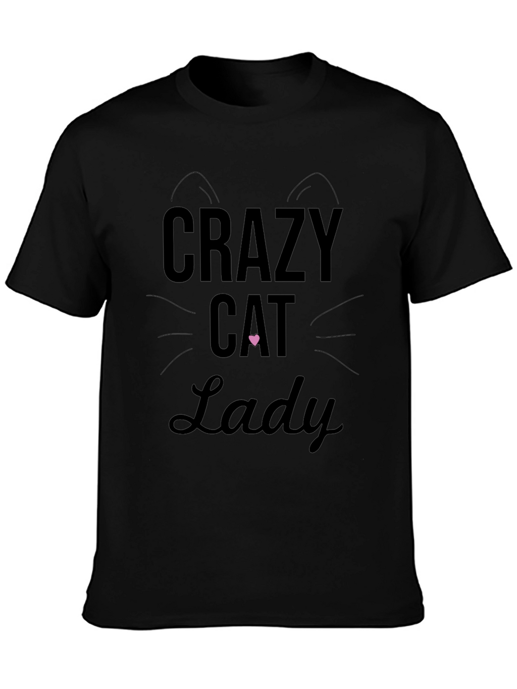 Crazy Cat Lady Graphic Tee - Black