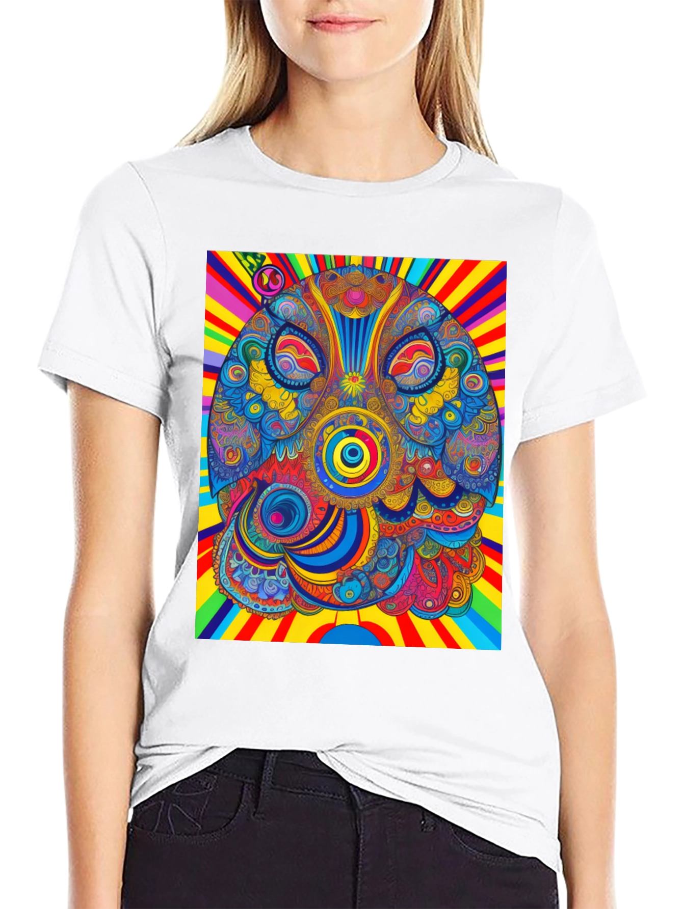 Psychedelic Owl Graphic T-Shirt