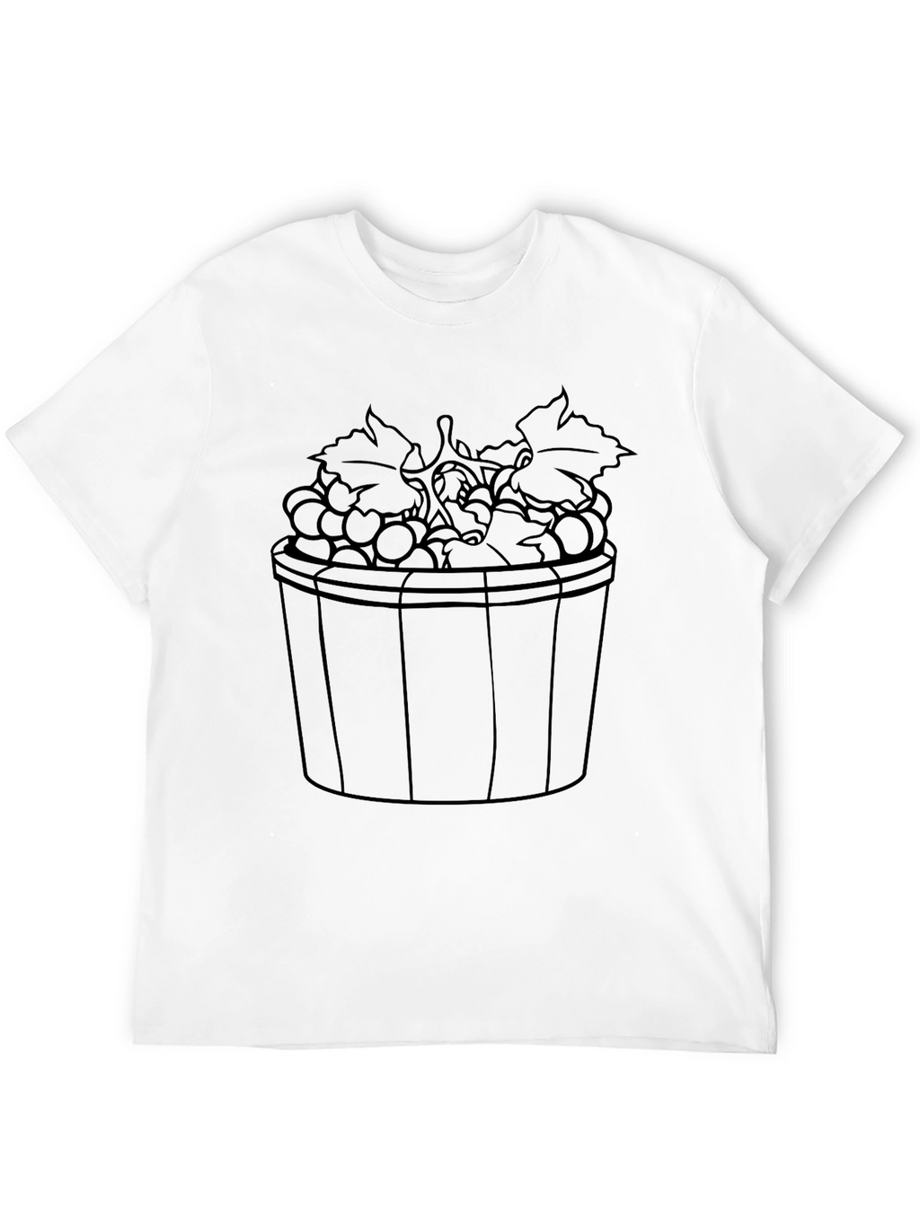 Grapes in Basket Graphic T-Shirt