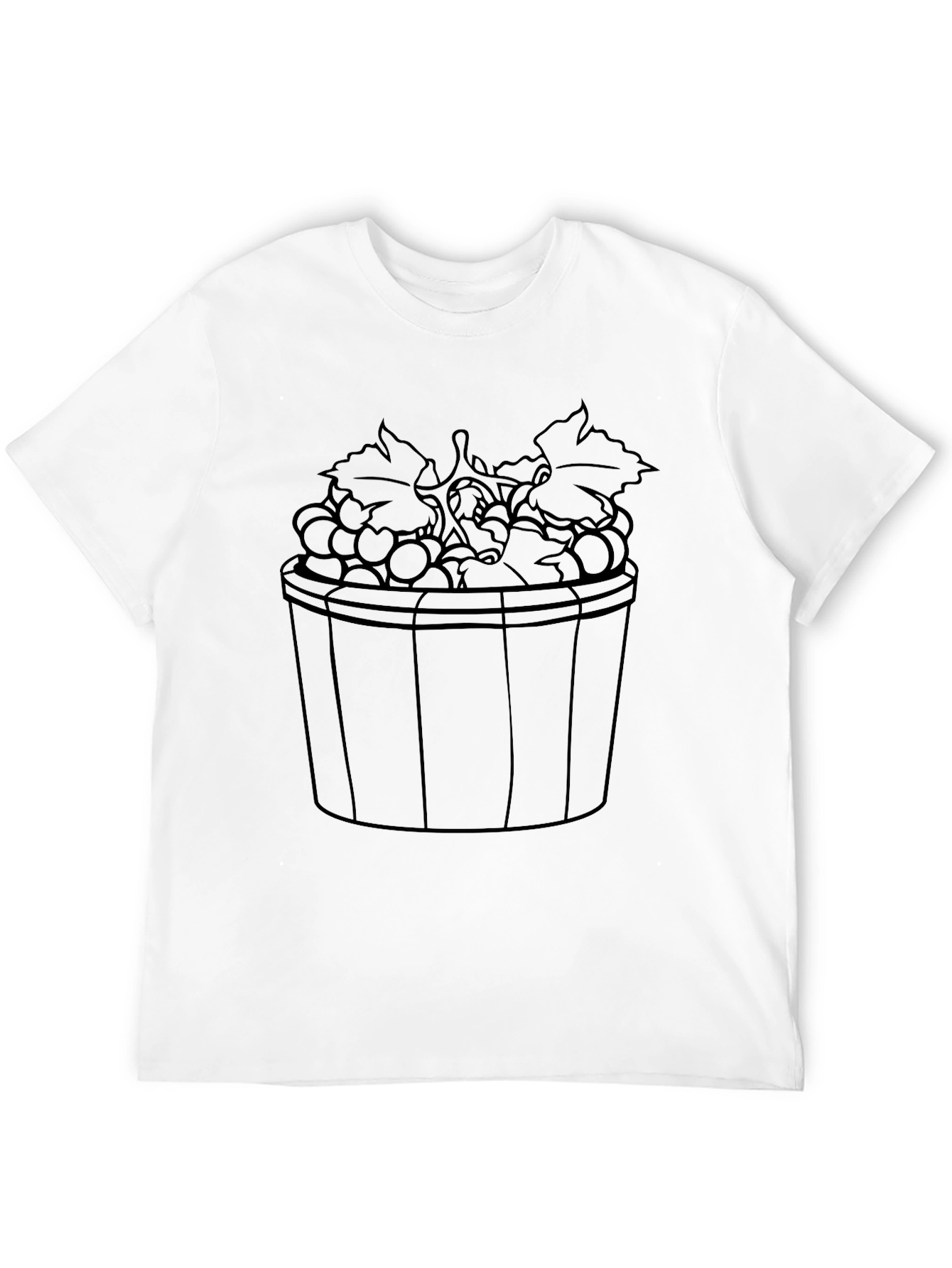 Grapes in Basket Graphic T-Shirt