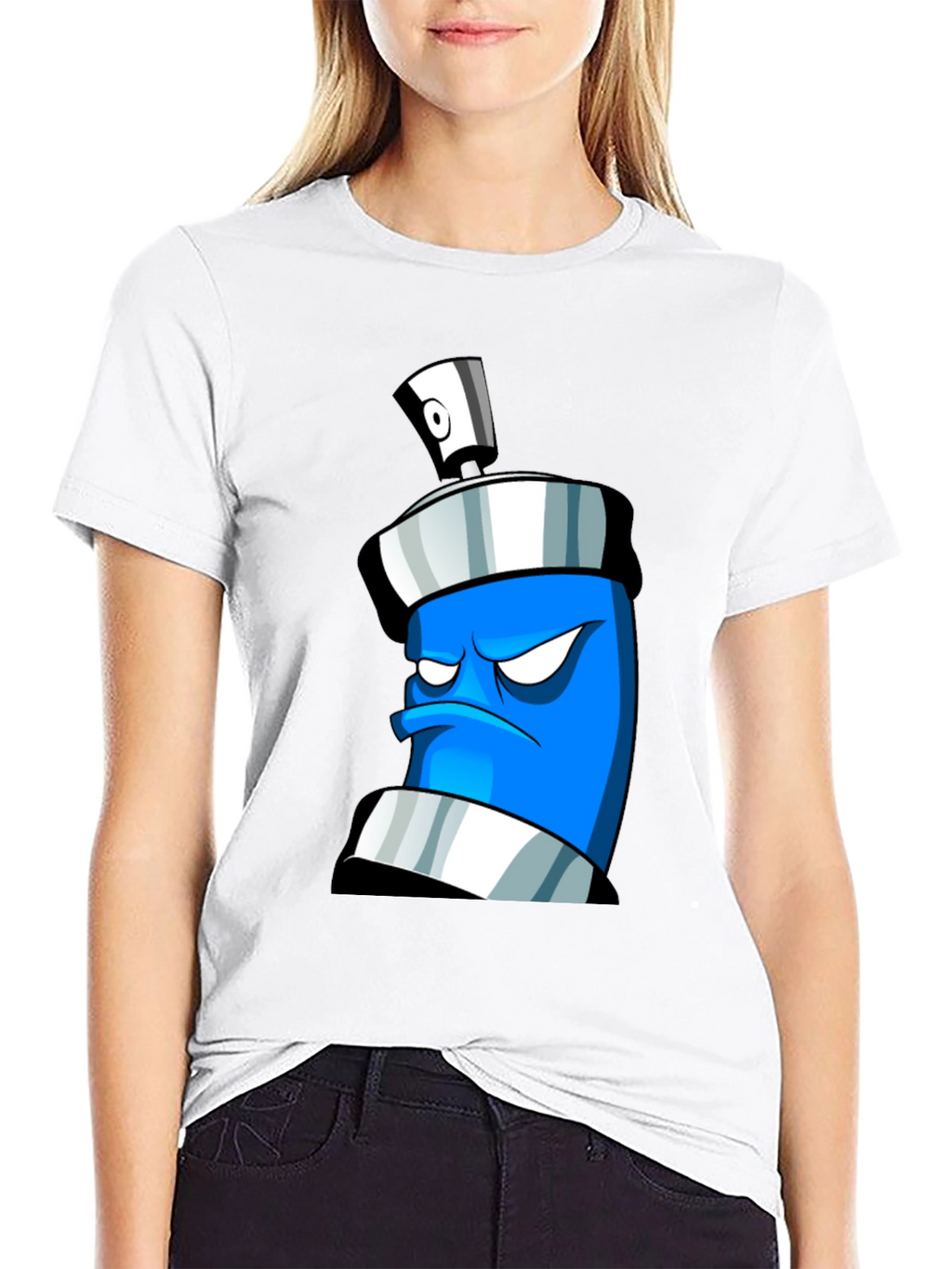Angry Spray Can Graphic T-Shirt