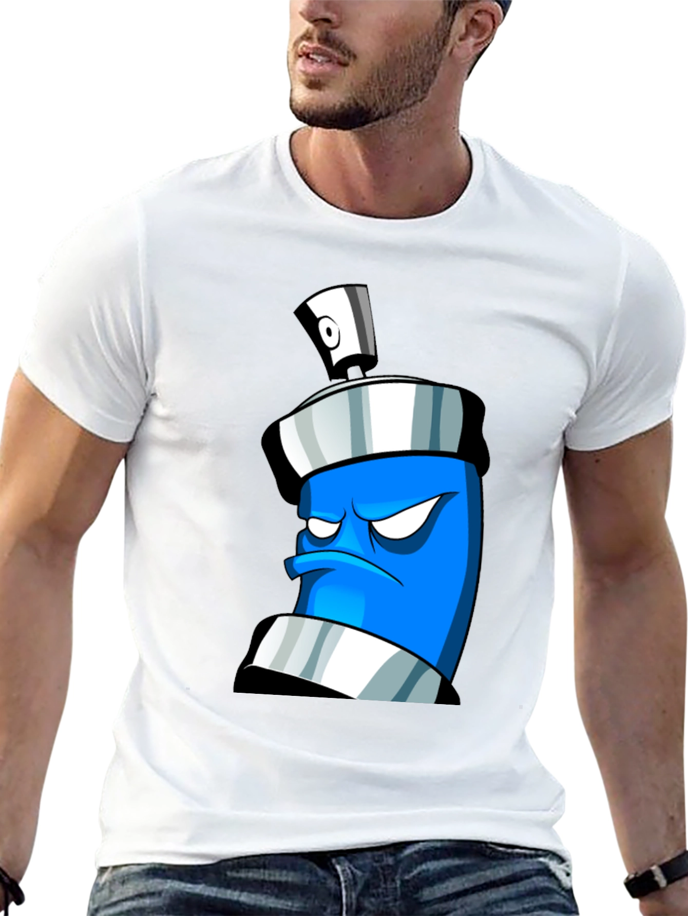 Angry Spray Can Graphic T-Shirt