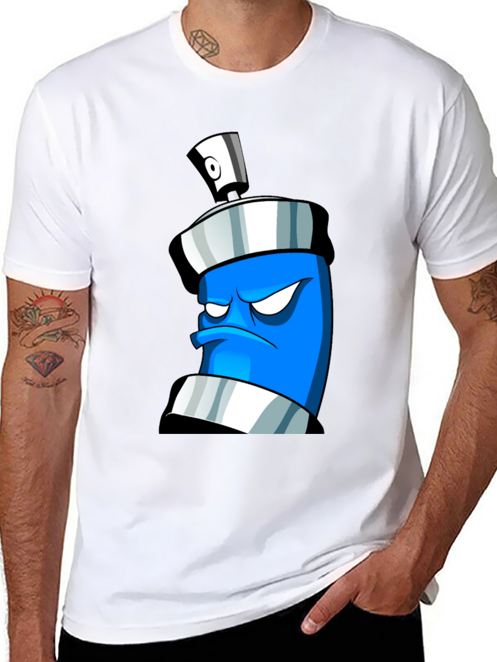 Angry Spray Can Graphic T-Shirt