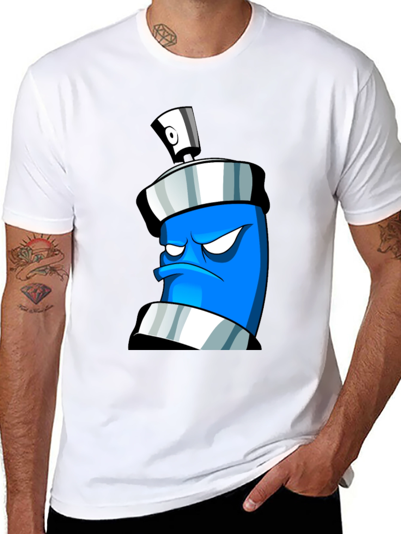 Angry Spray Can Graphic T-Shirt