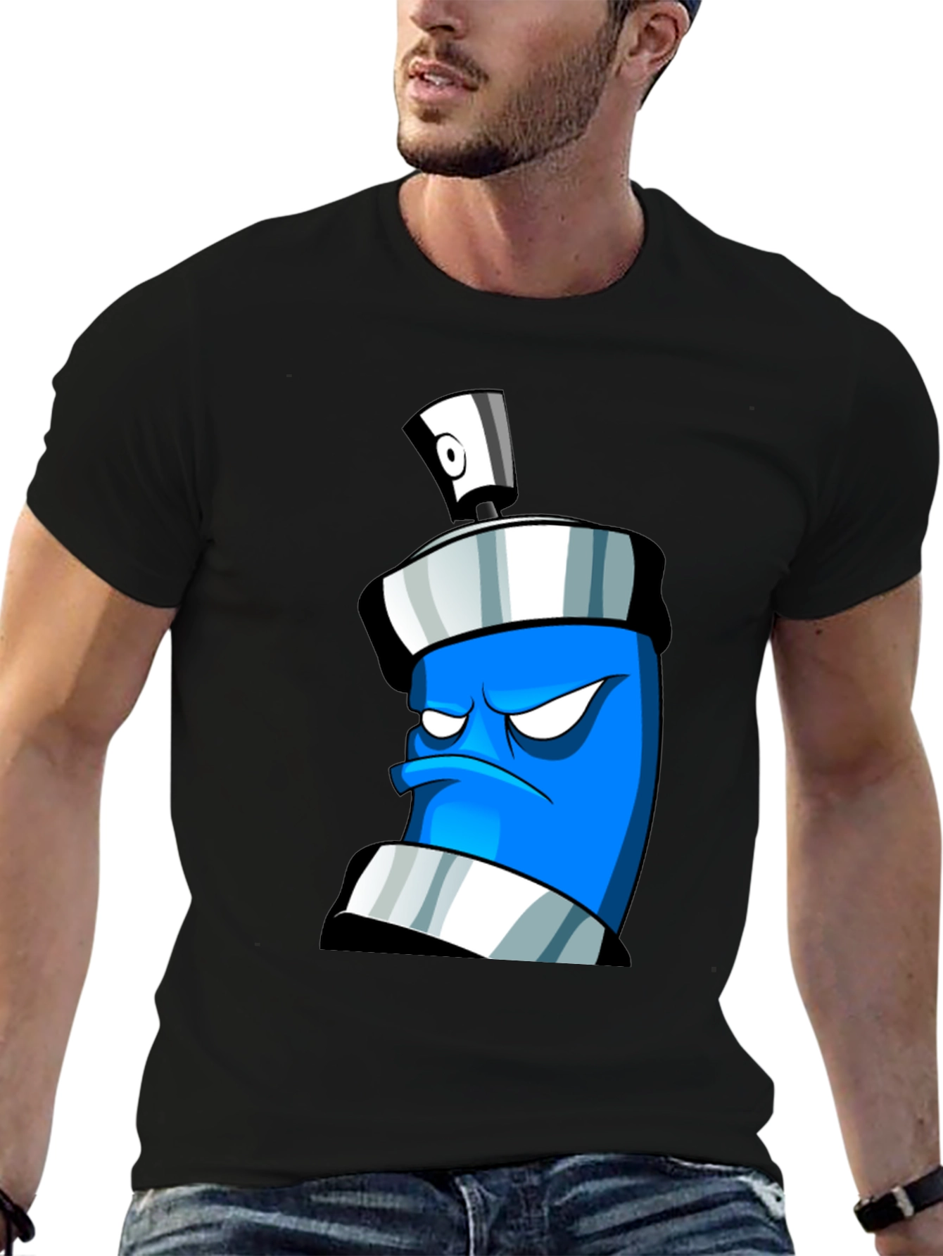 Angry Spray Can Graphic T-Shirt