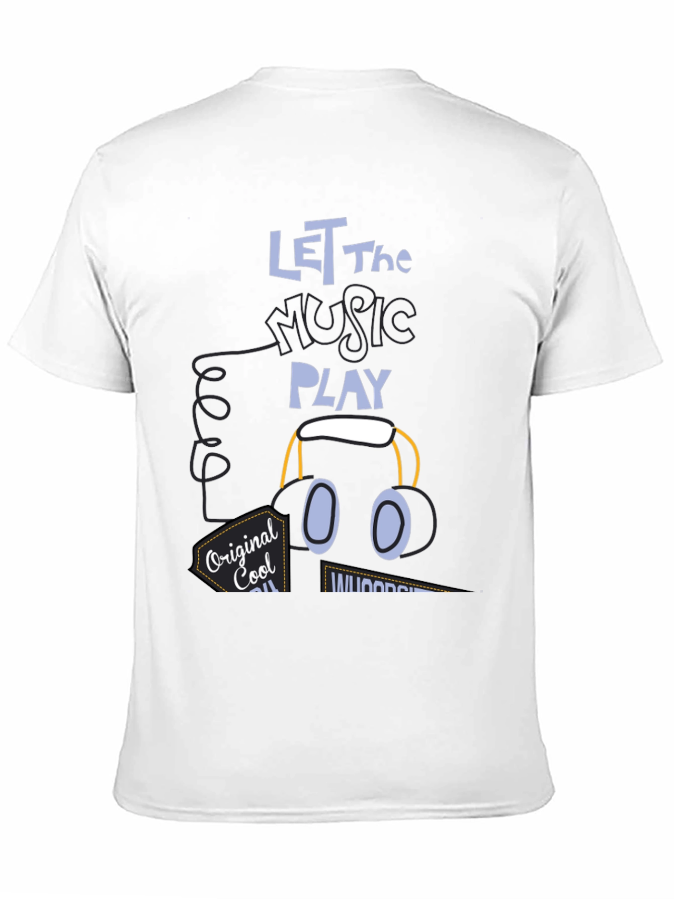Let the Music Play Black Graphic Tee