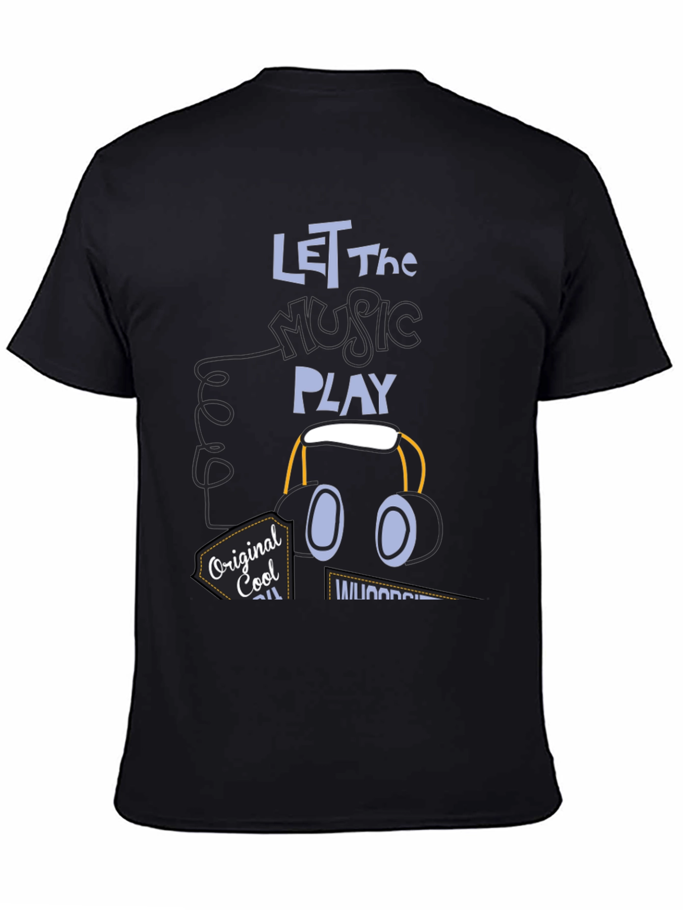 Let the Music Play Black Graphic Tee