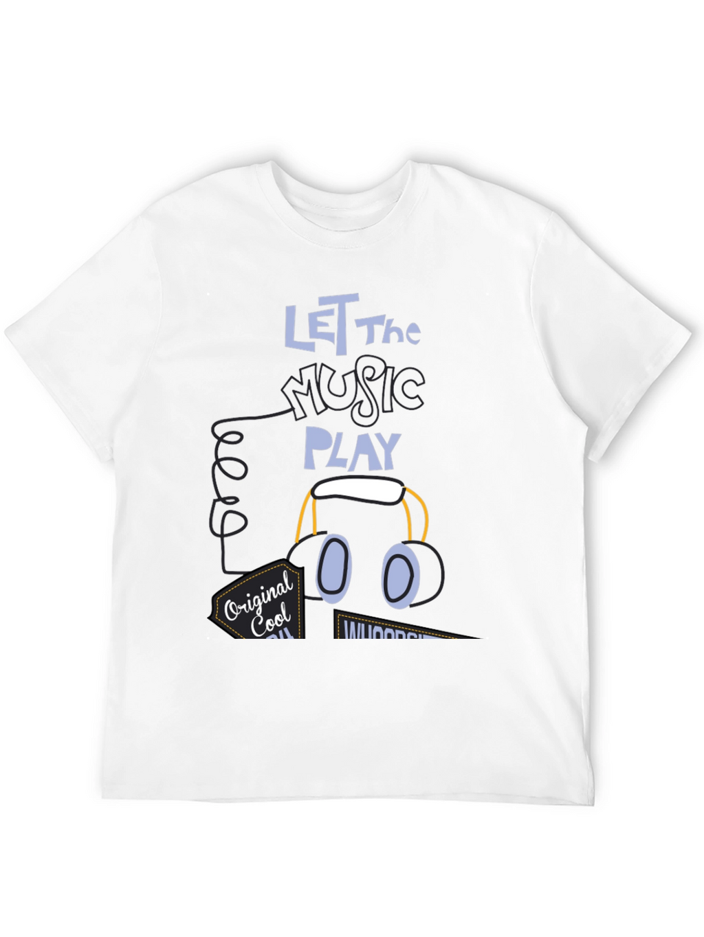 Let the Music Play Black Graphic Tee
