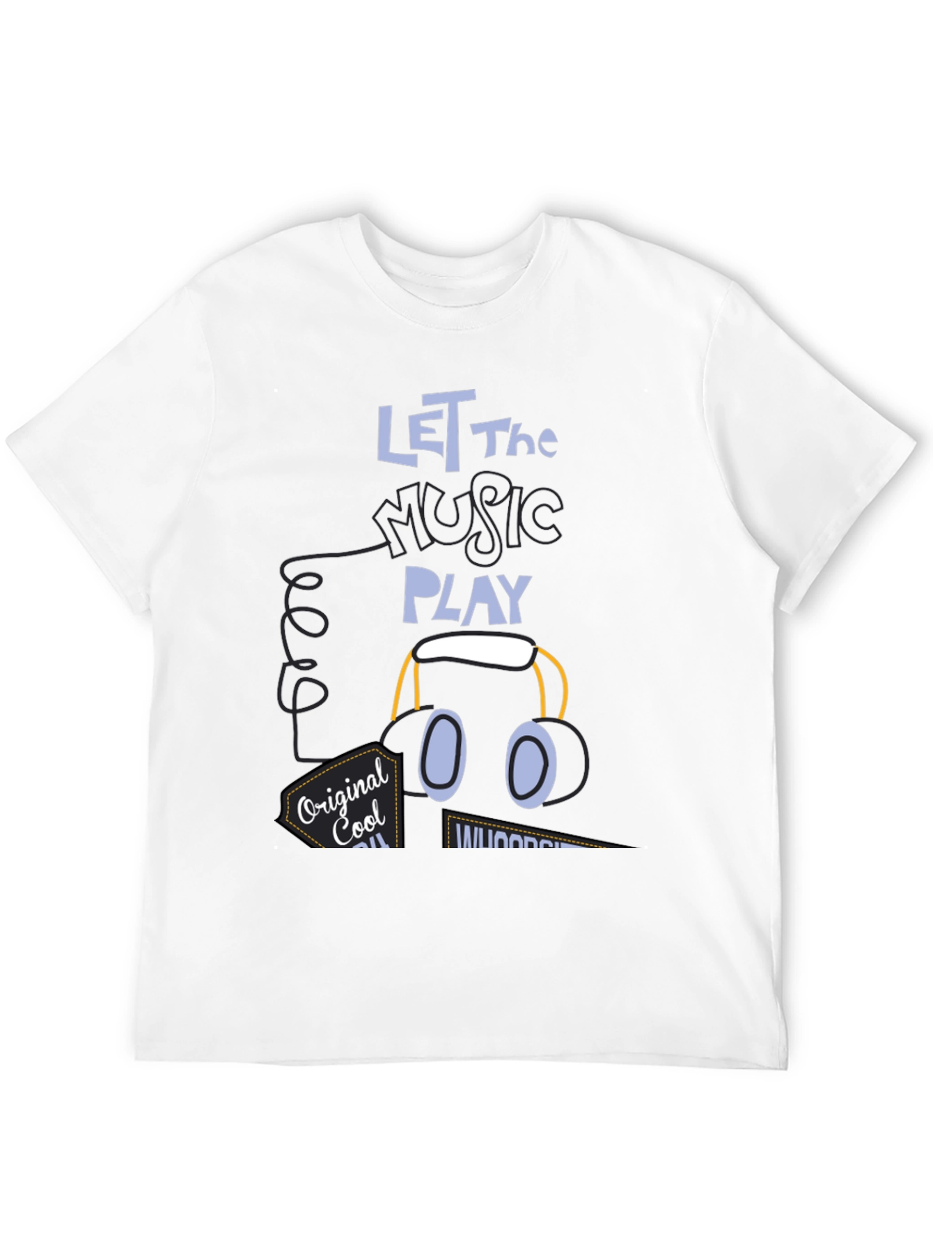 Let the Music Play Black Graphic Tee
