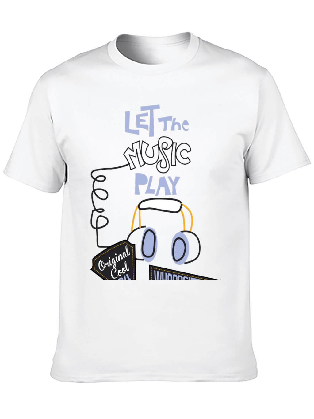 Let the Music Play Black Graphic Tee