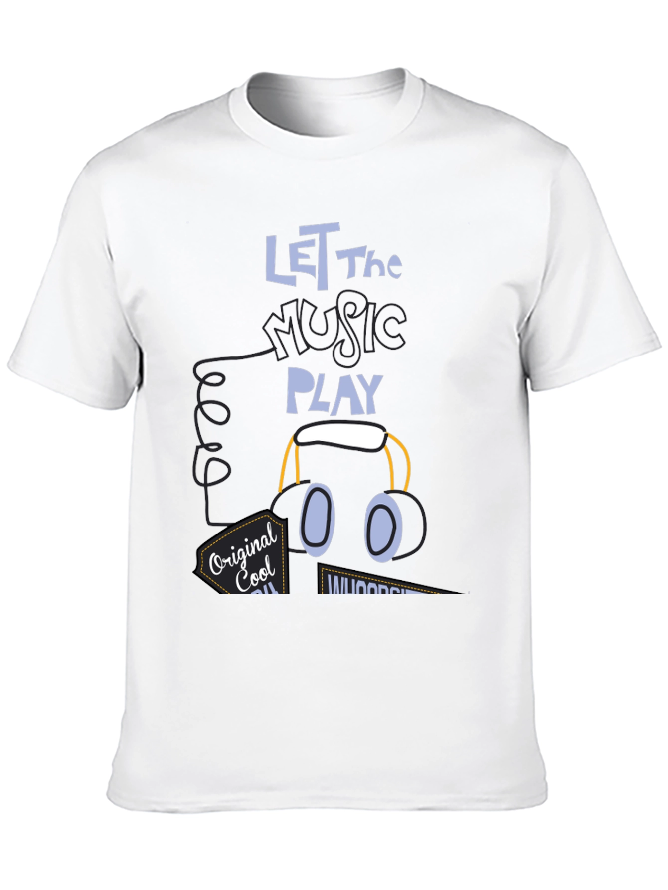 Let the Music Play Black Graphic Tee