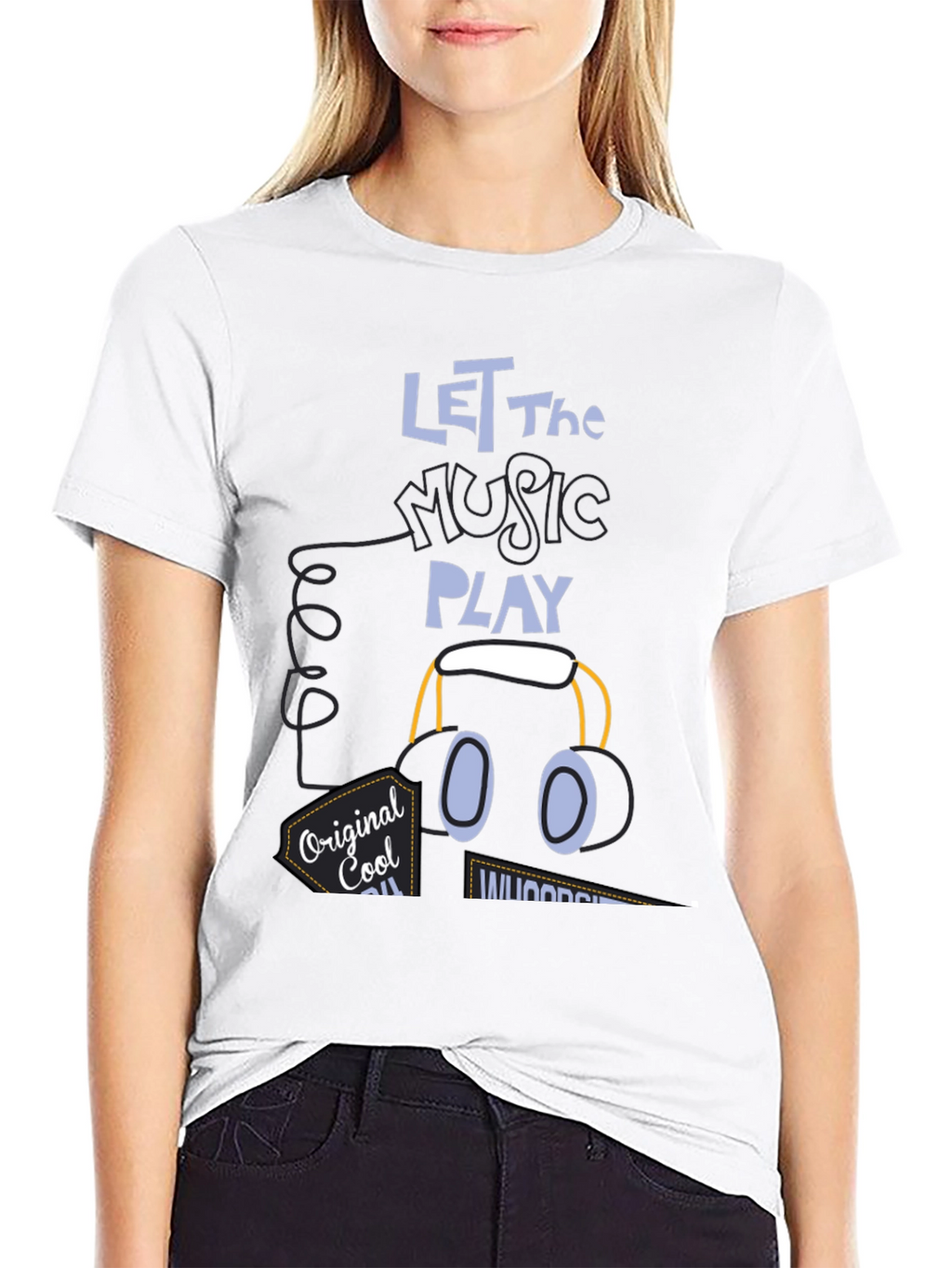 Let the Music Play Black Graphic Tee