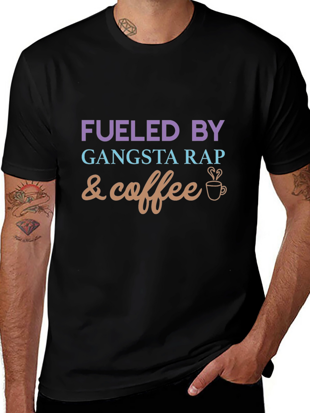 Fueled By Gangsta Rap and Coffee Graphic Tee