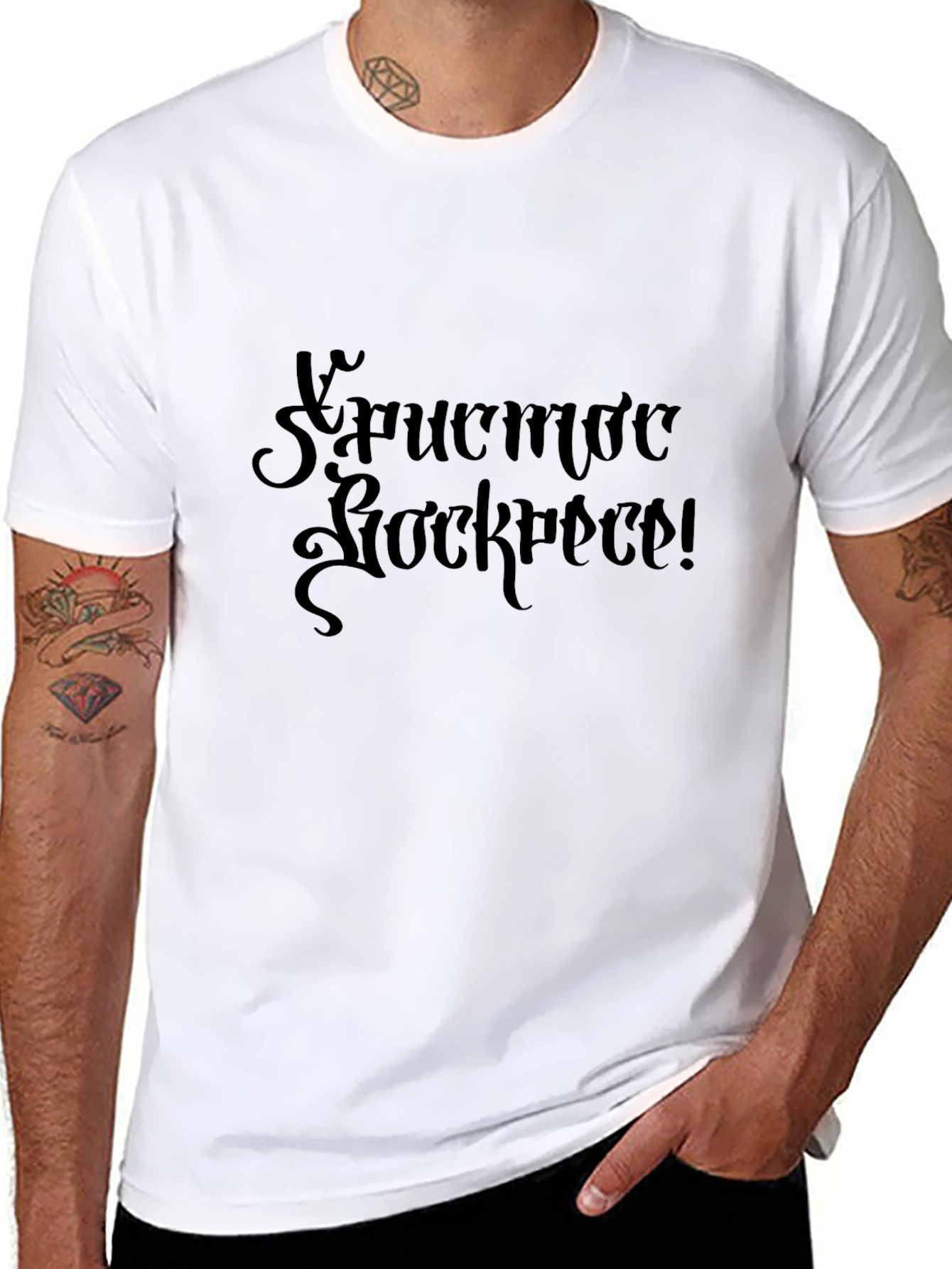 Gothic Text Black T-Shirt