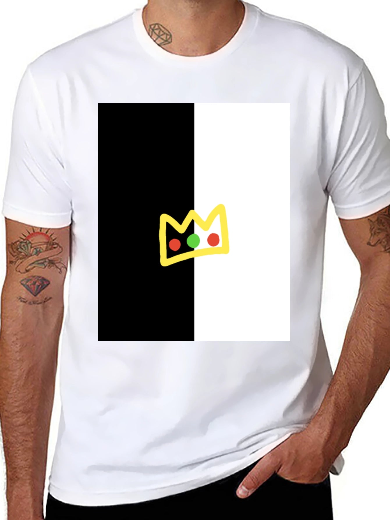 Black and White Crown T-Shirt
