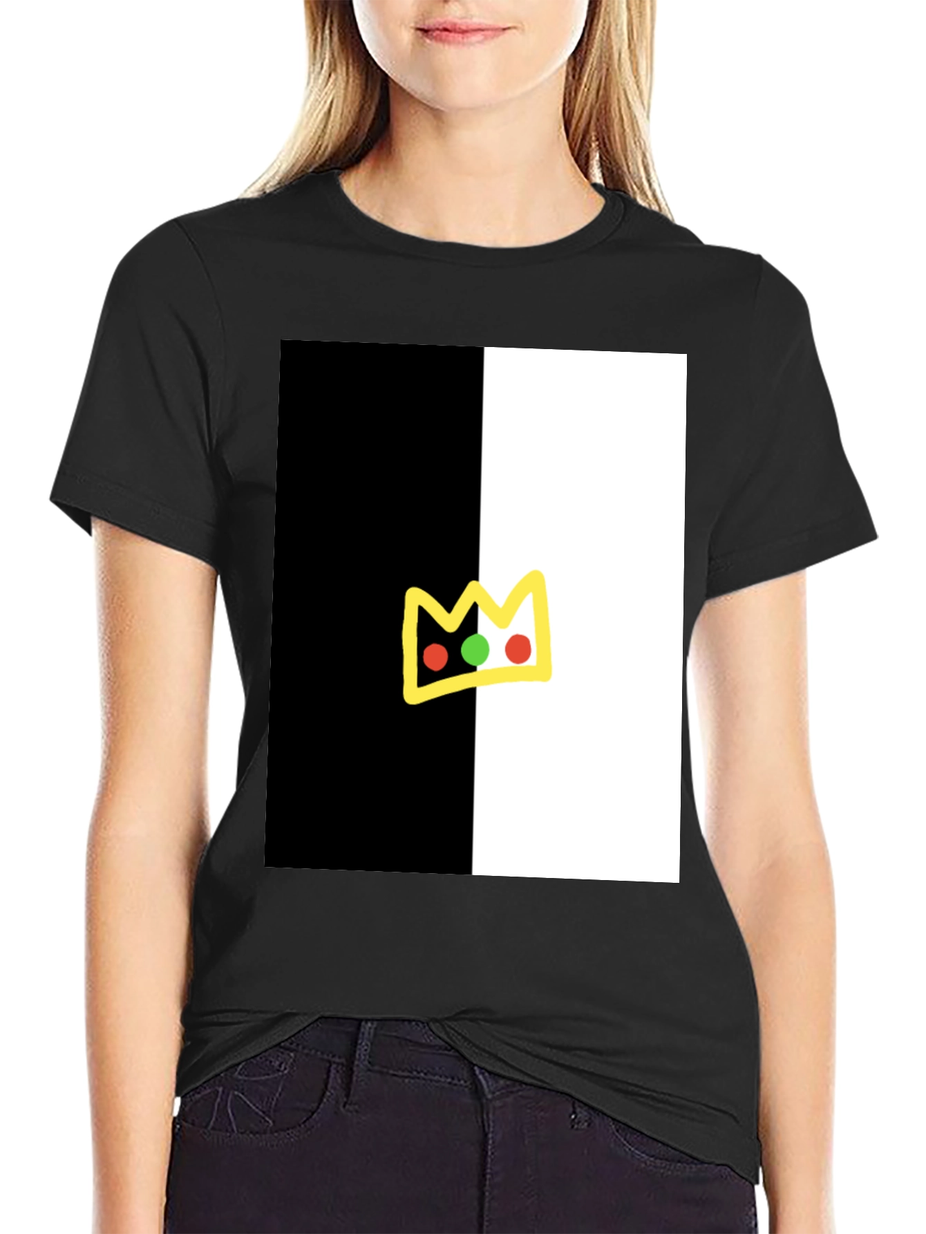 Black and White Crown T-Shirt