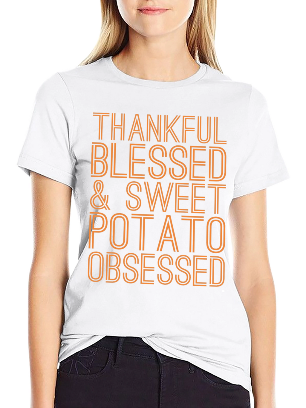 Thankful Blessed & Sweet Potato Obsessed T-Shirt