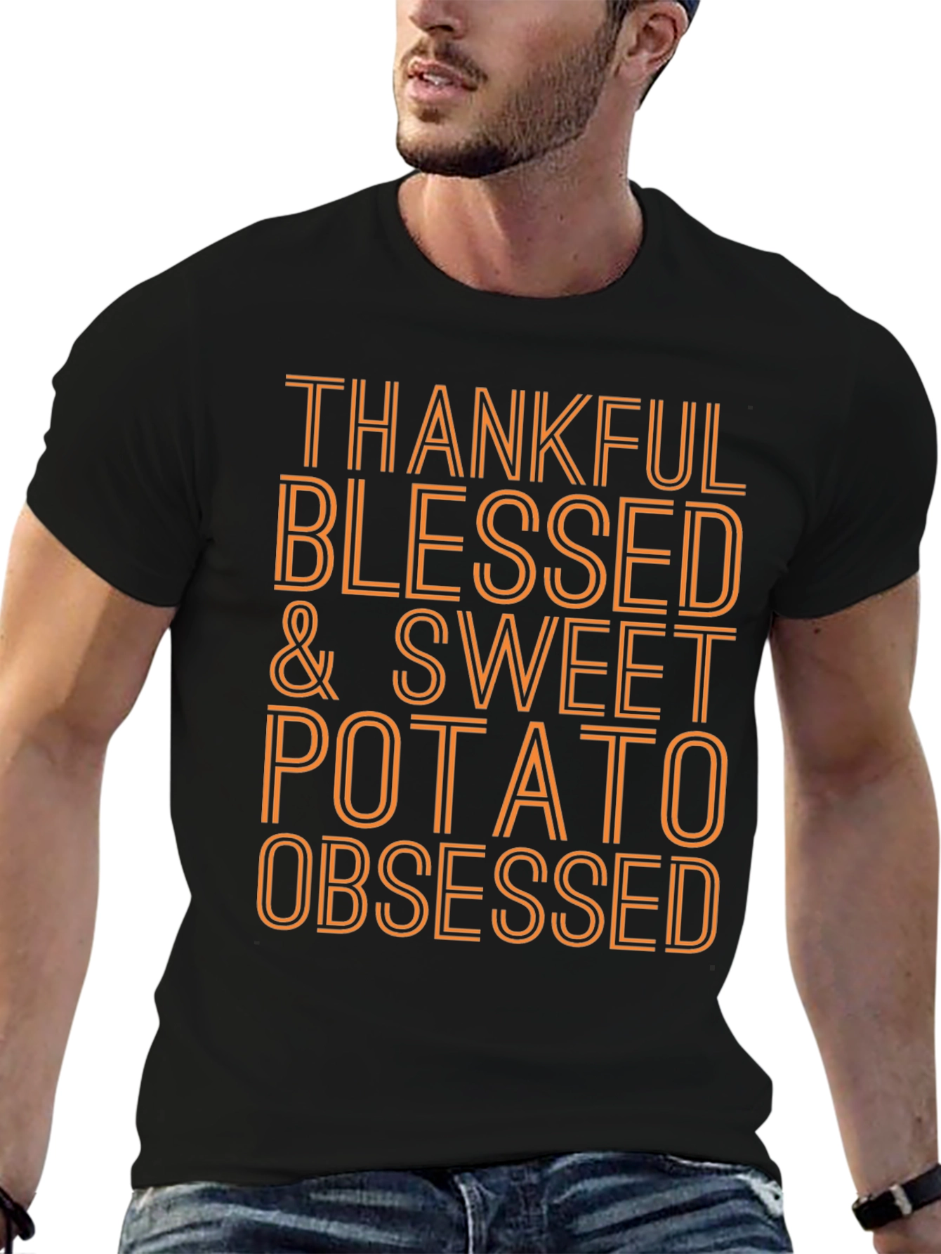 Thankful Blessed & Sweet Potato Obsessed T-Shirt
