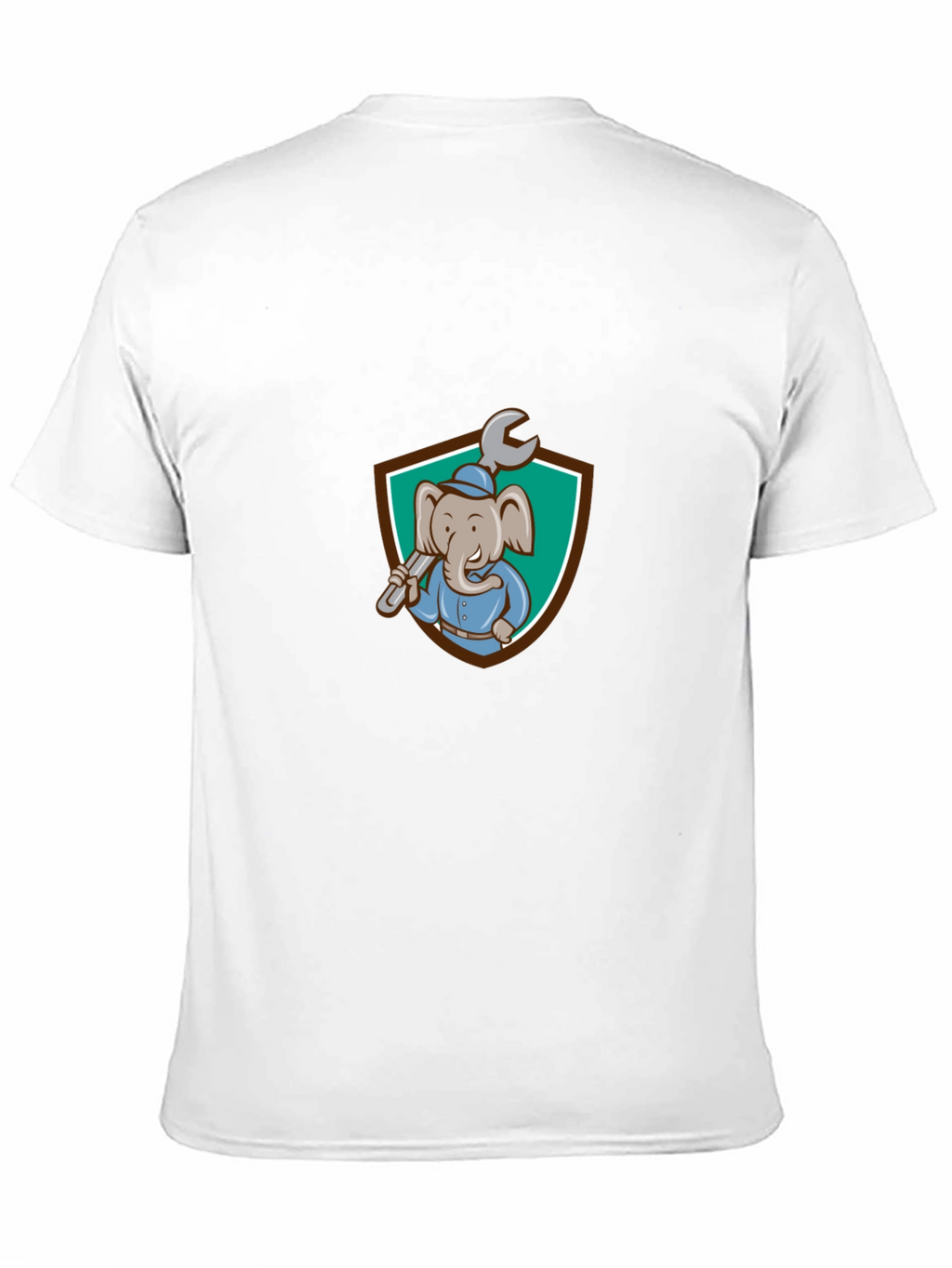 Elephant Mechanic T-Shirt - Cartoon Graphic Tee