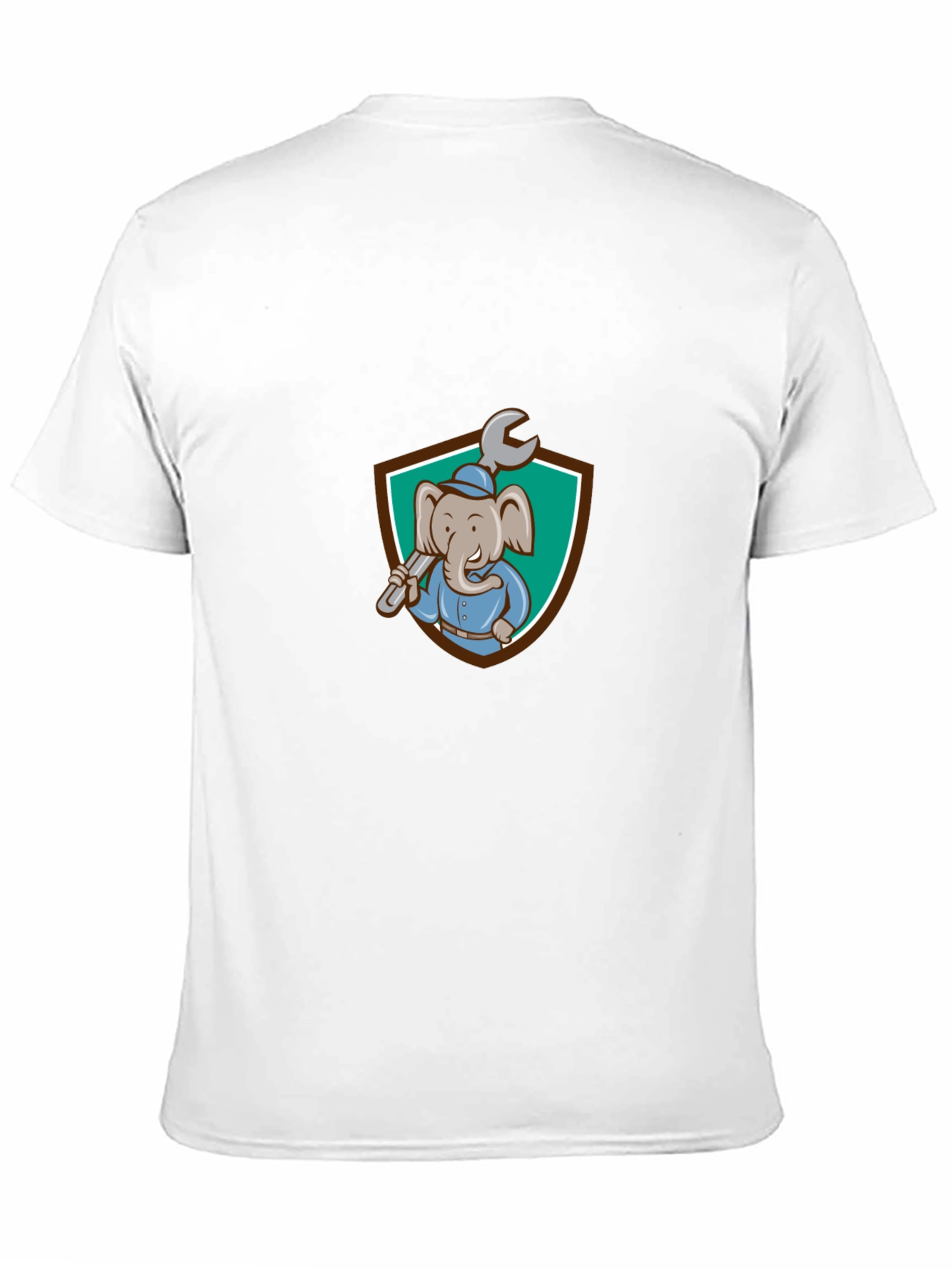Elephant Mechanic T-Shirt - Cartoon Graphic Tee