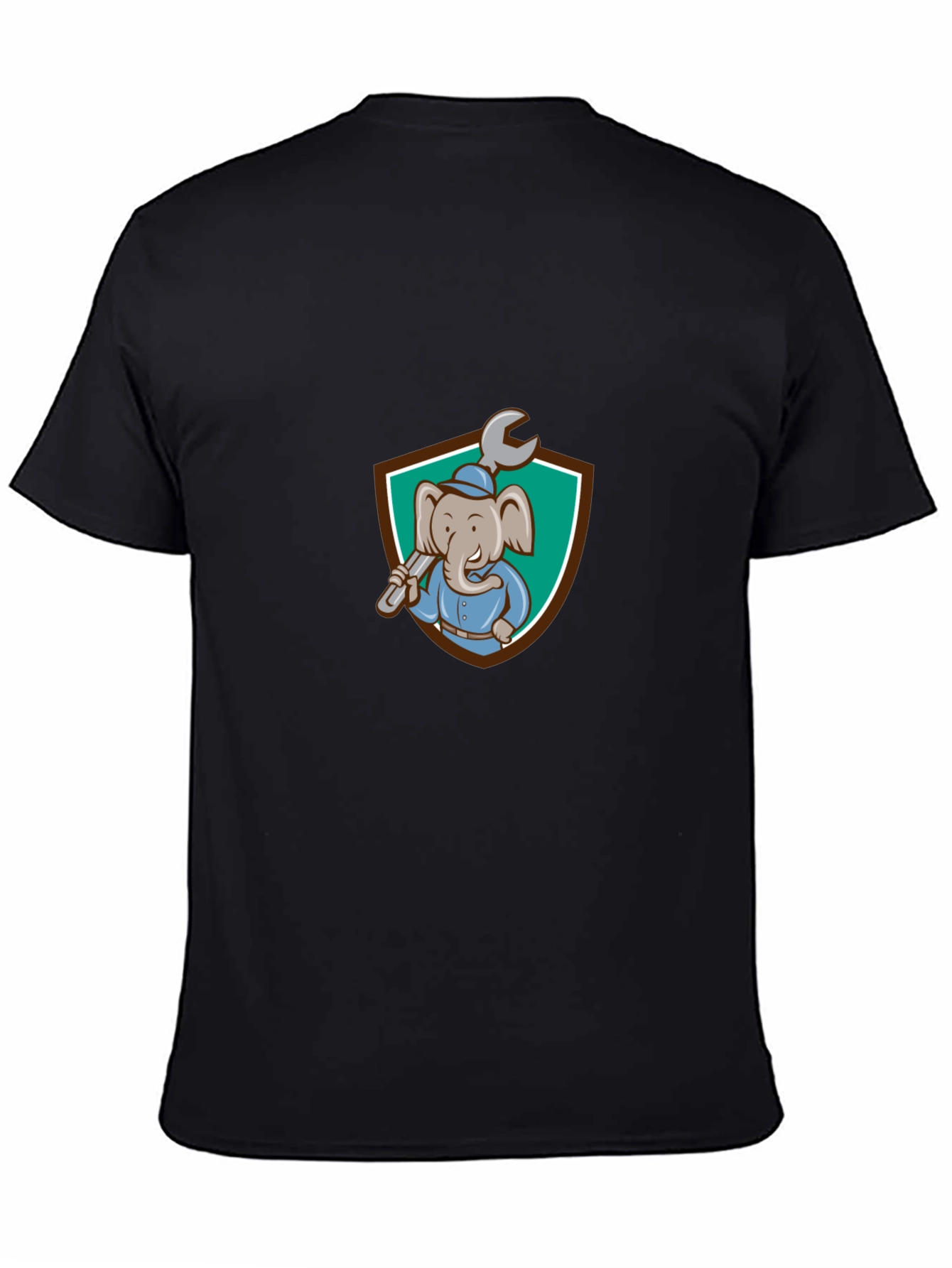 Elephant Mechanic T-Shirt - Cartoon Graphic Tee