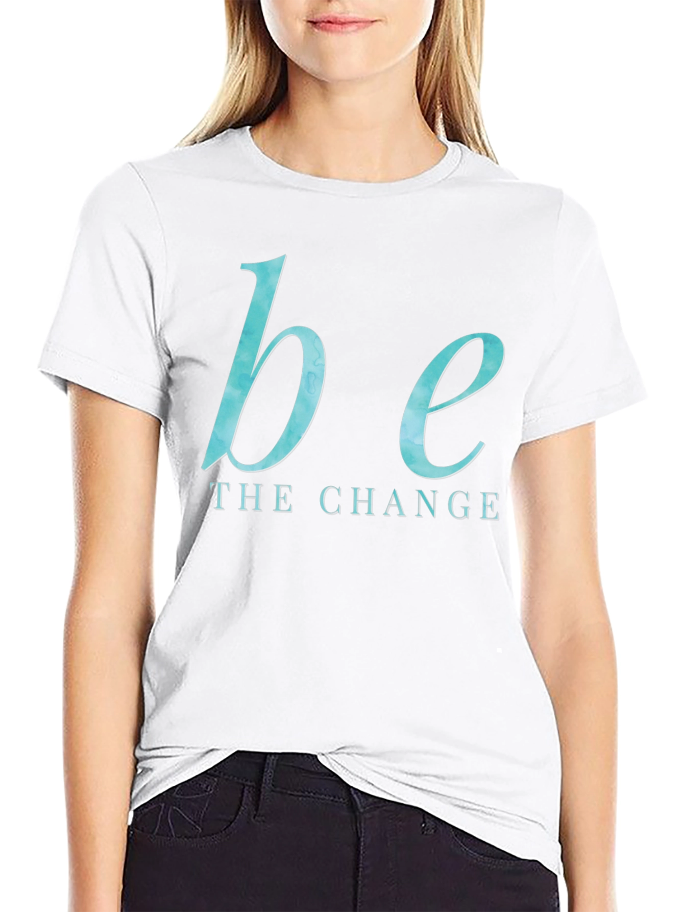 Be the Change Graphic Tee - Black Cotton Blend