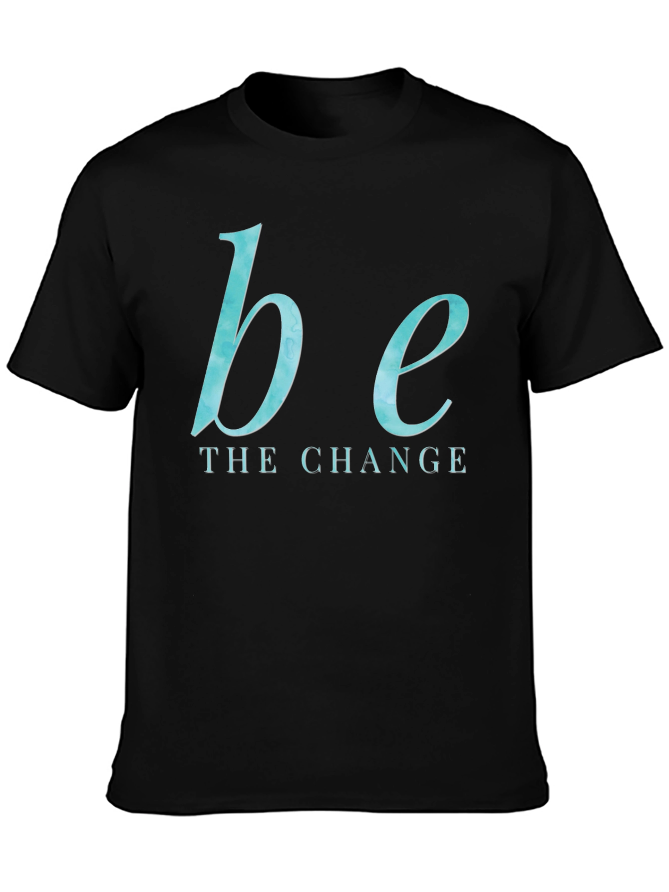 Be the Change Graphic Tee - Black Cotton Blend