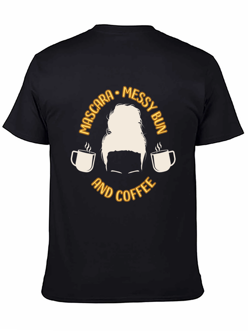 Messy Bun Coffee T-Shirt - Casual Graphic Tee