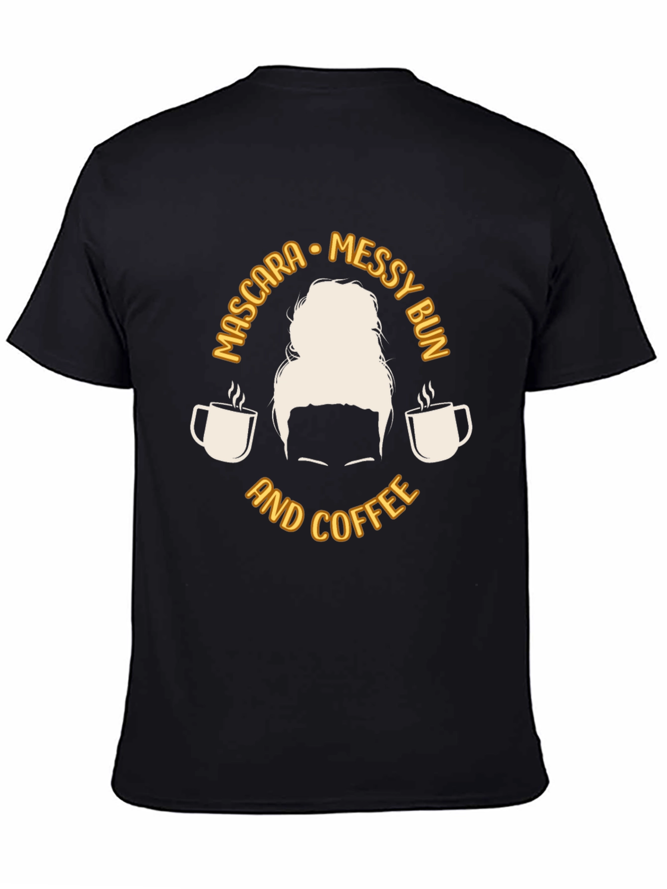 Messy Bun Coffee T-Shirt - Casual Graphic Tee