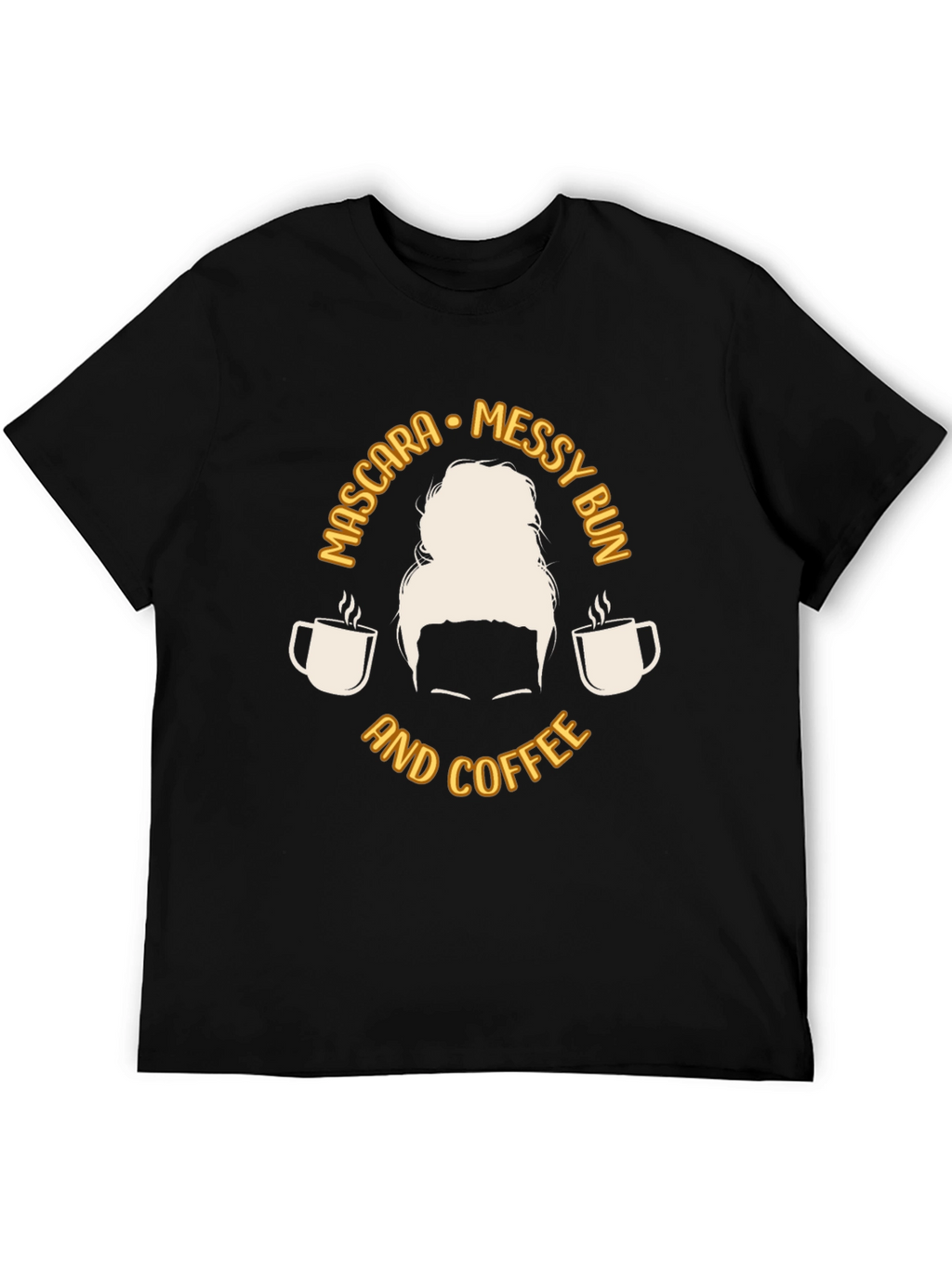 Messy Bun Coffee T-Shirt - Casual Graphic Tee