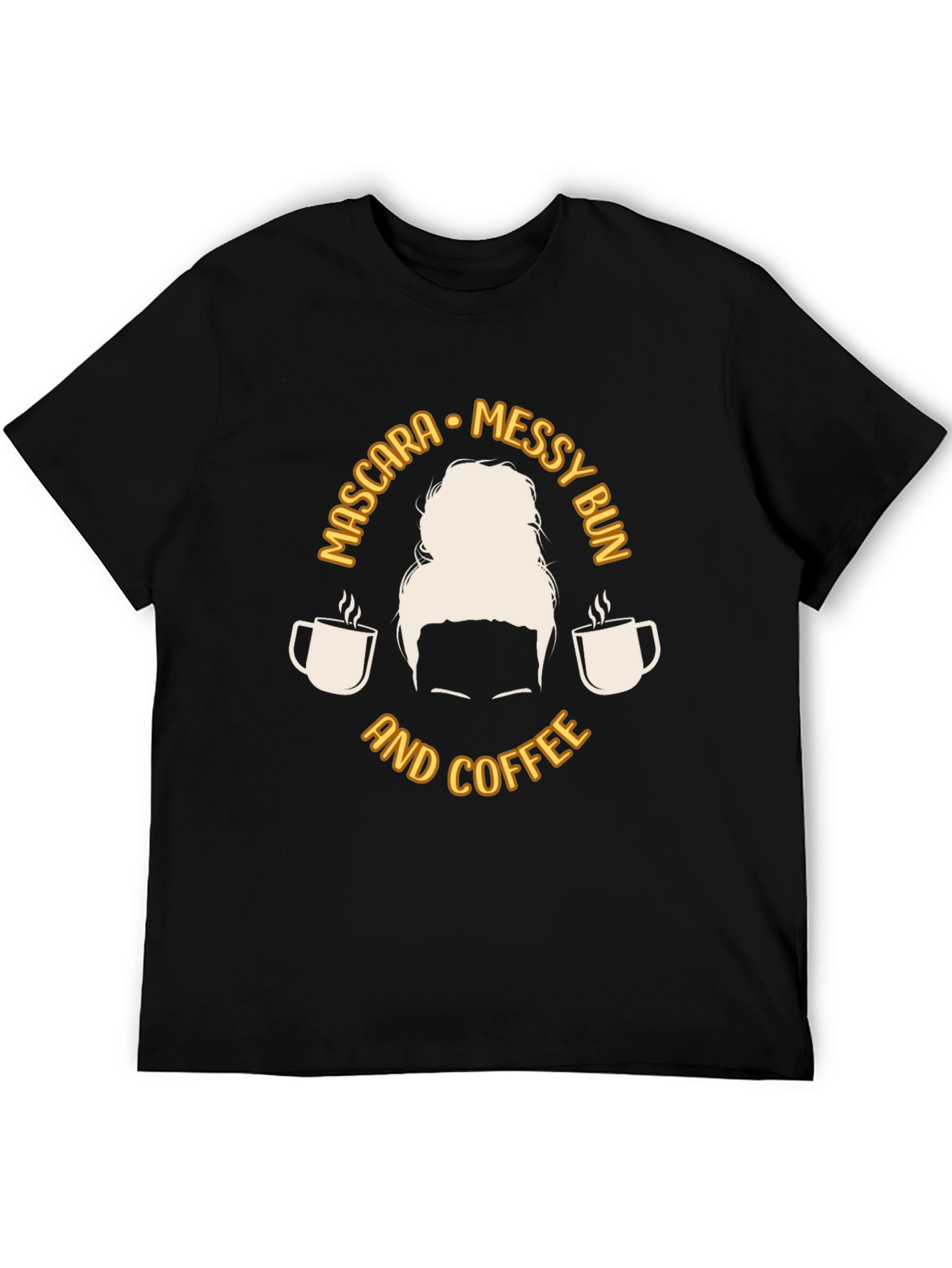 Messy Bun Coffee T-Shirt - Casual Graphic Tee