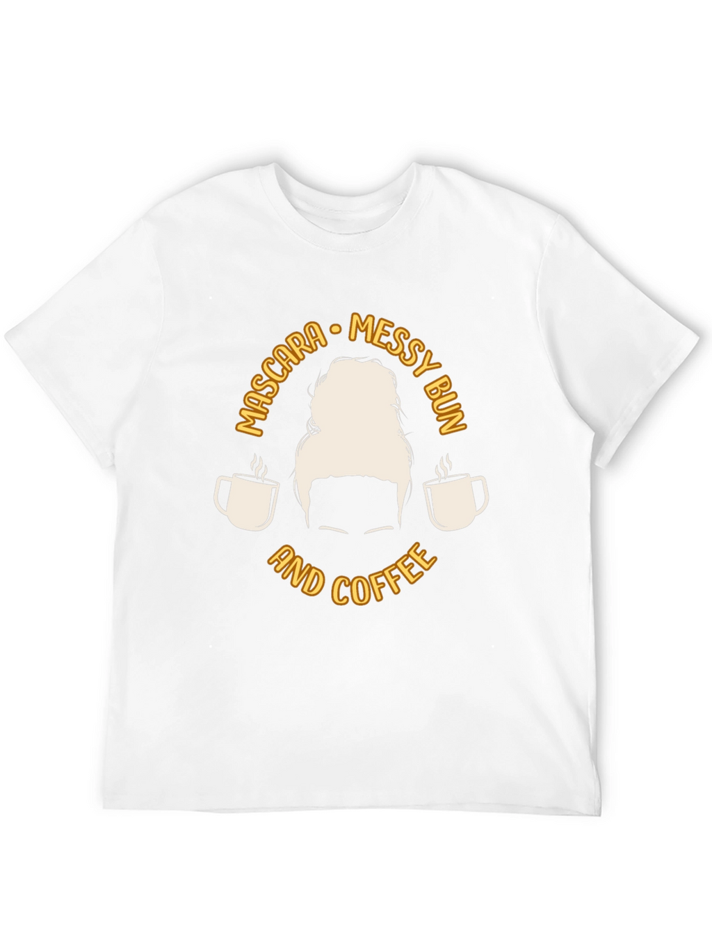 Messy Bun Coffee T-Shirt - Casual Graphic Tee