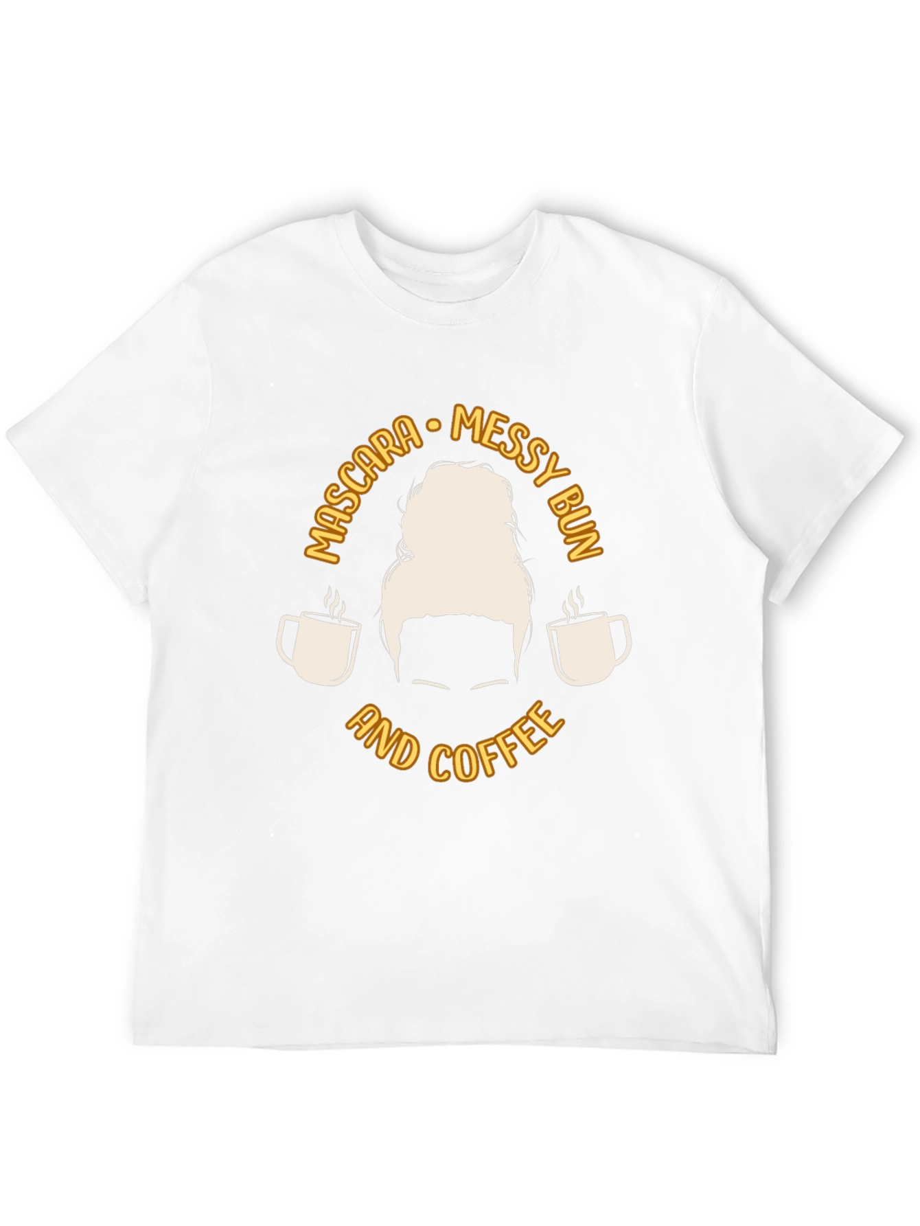 Messy Bun Coffee T-Shirt - Casual Graphic Tee