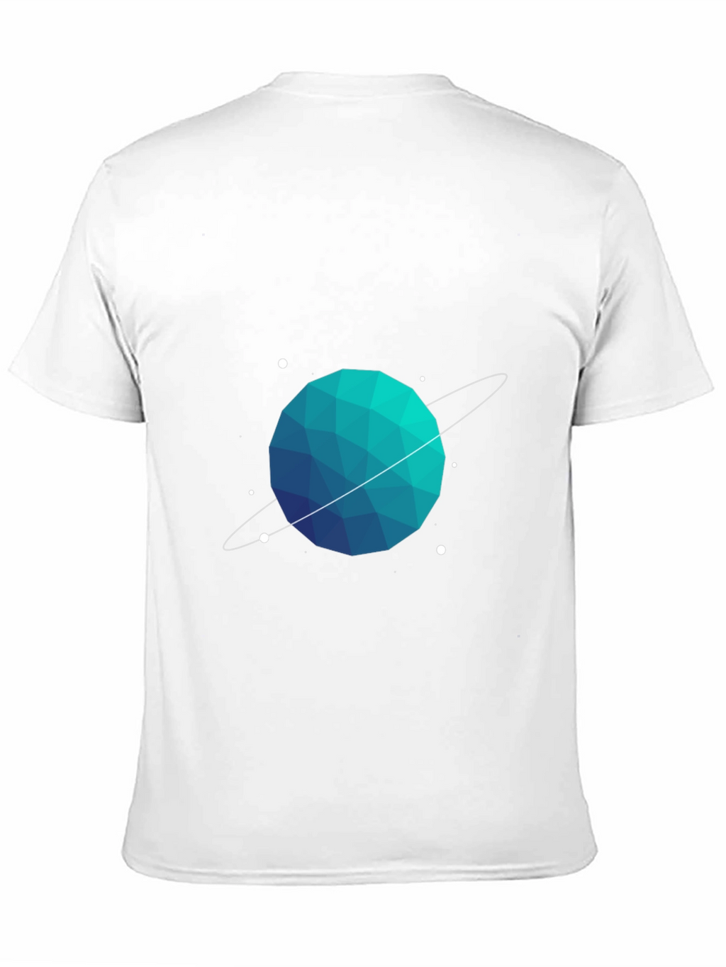 Geometric Planet Graphic Tee - Black Cotton Blend