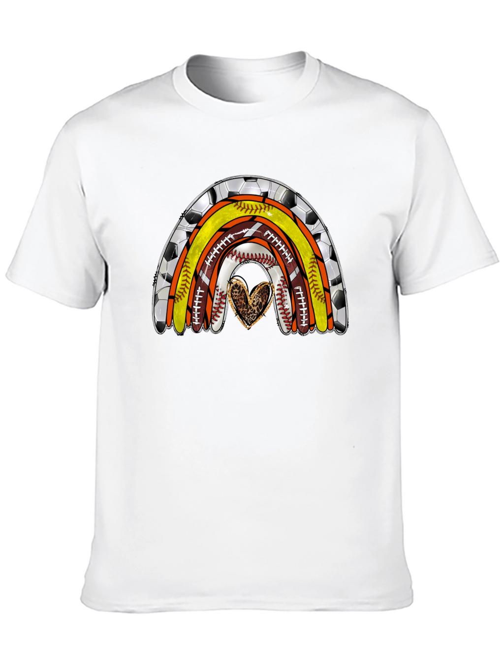 Sports Rainbow Heart T-Shirt