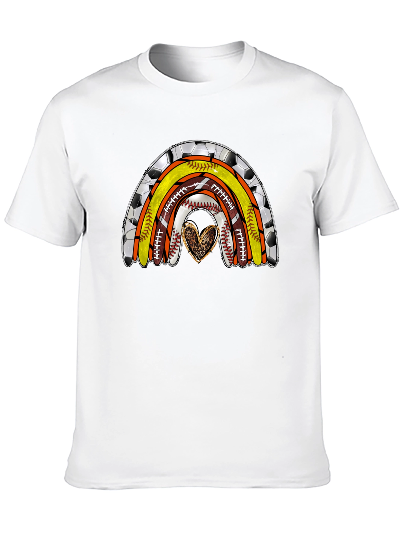 Sports Rainbow Heart T-Shirt