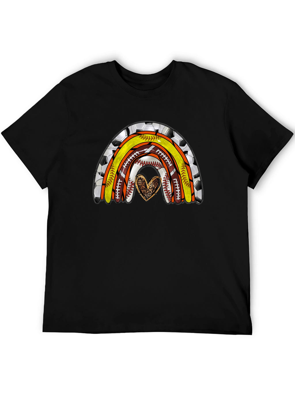 Sports Rainbow Heart T-Shirt