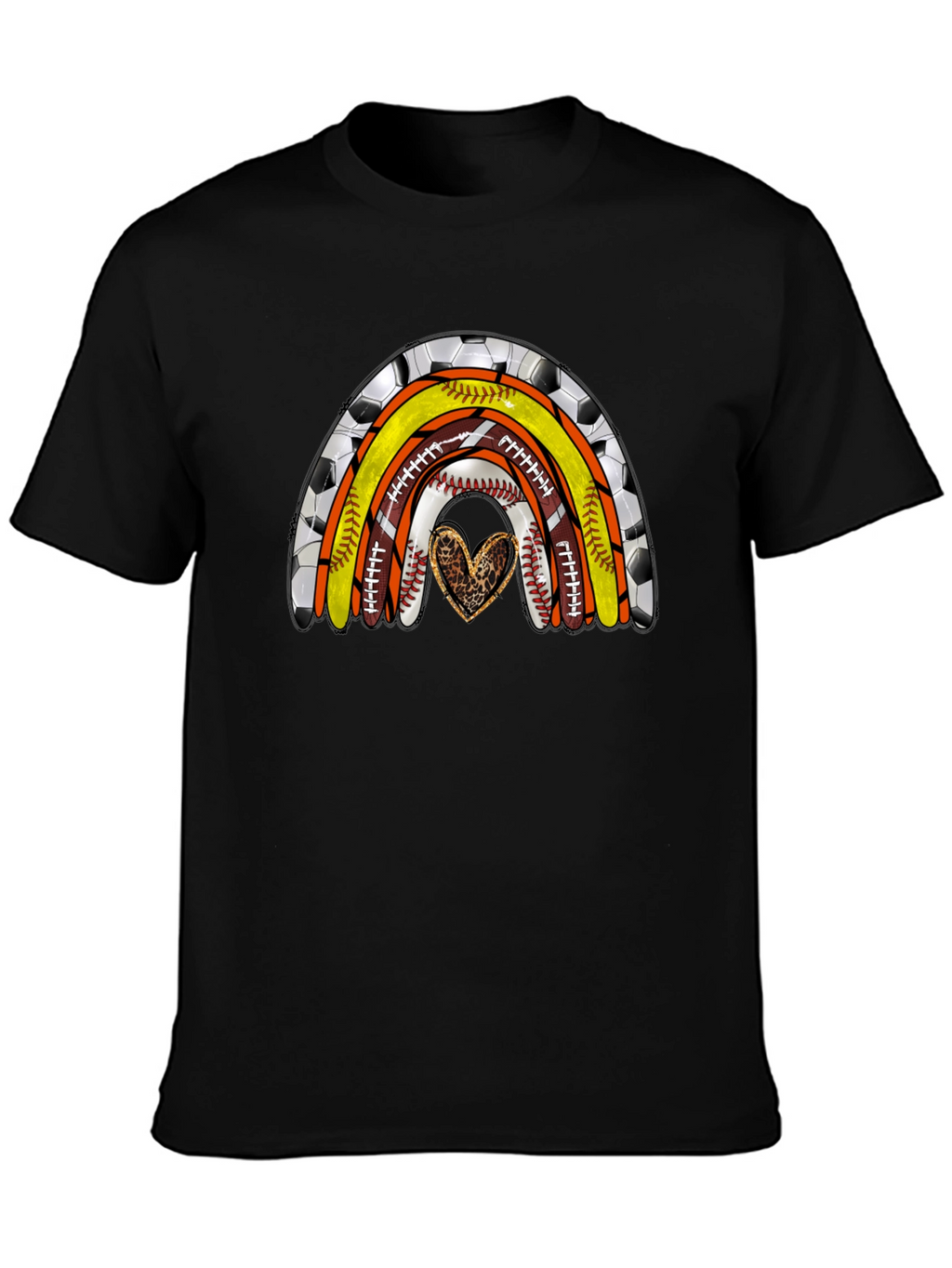 Sports Rainbow Heart T-Shirt