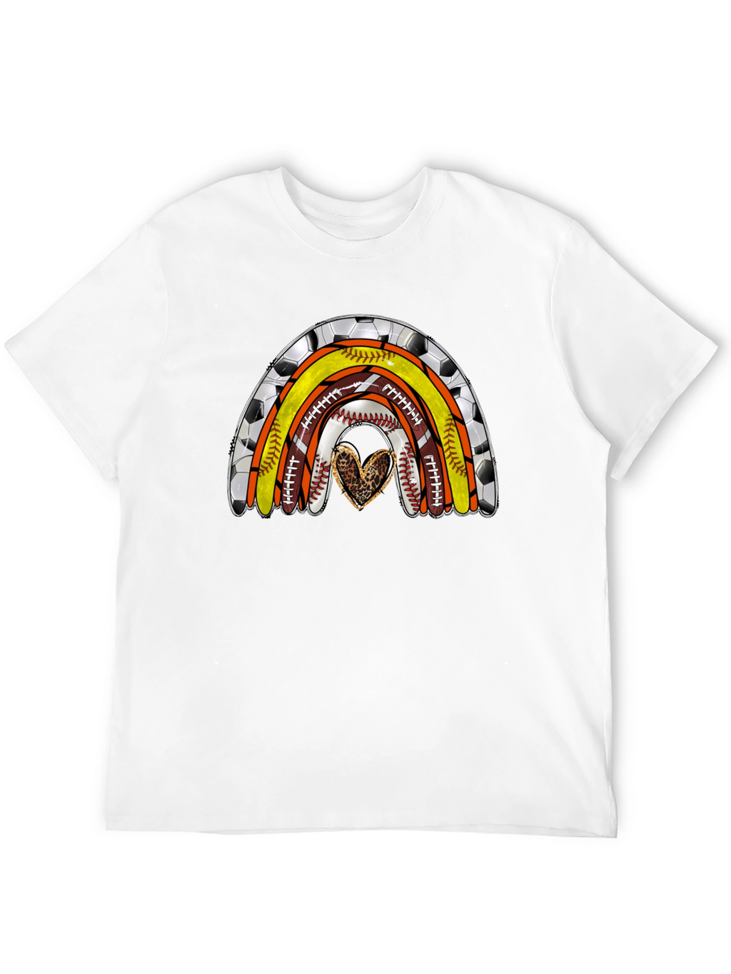 Sports Rainbow Heart T-Shirt