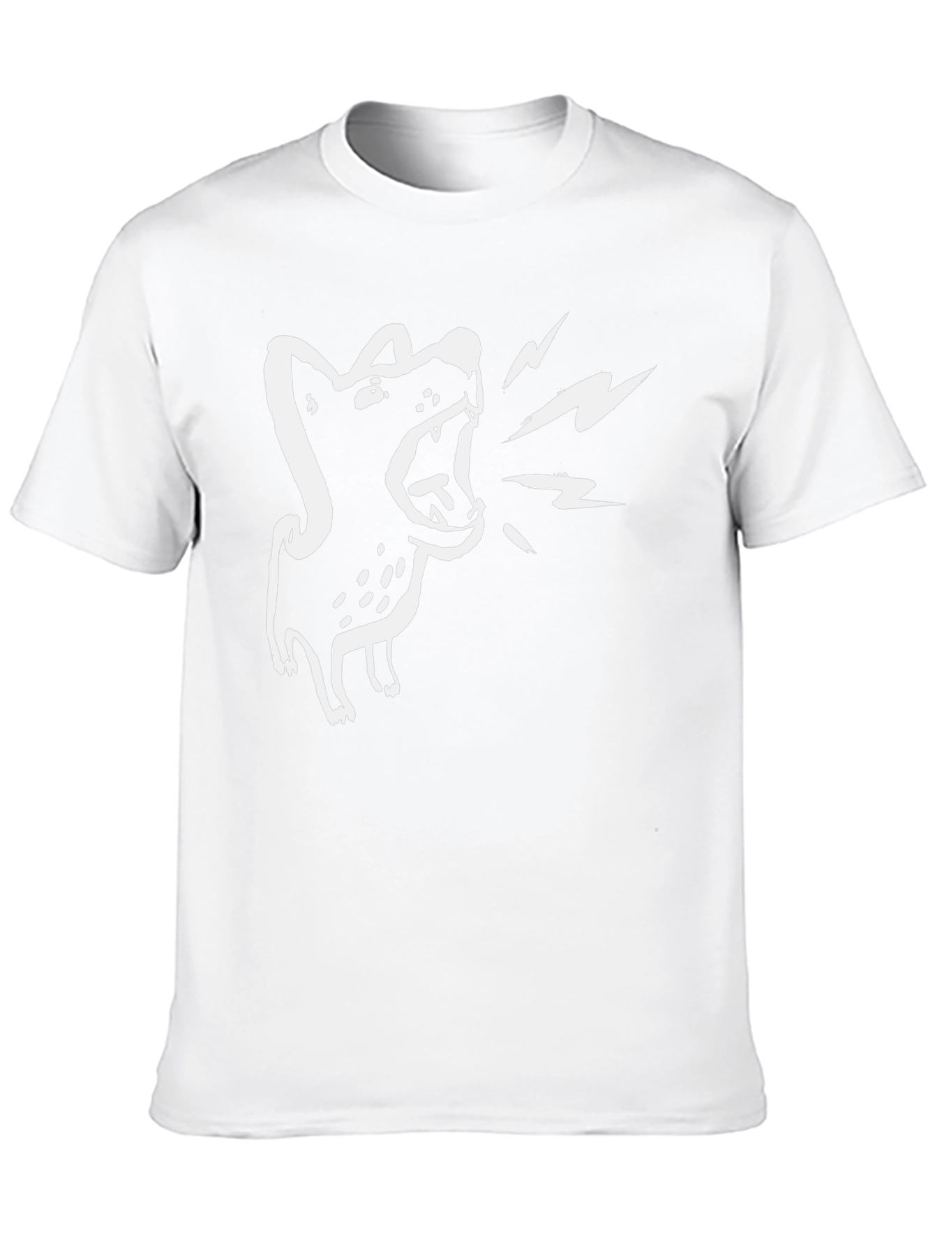 Barking Dog Graphic Tee - Black Cotton T-Shirt