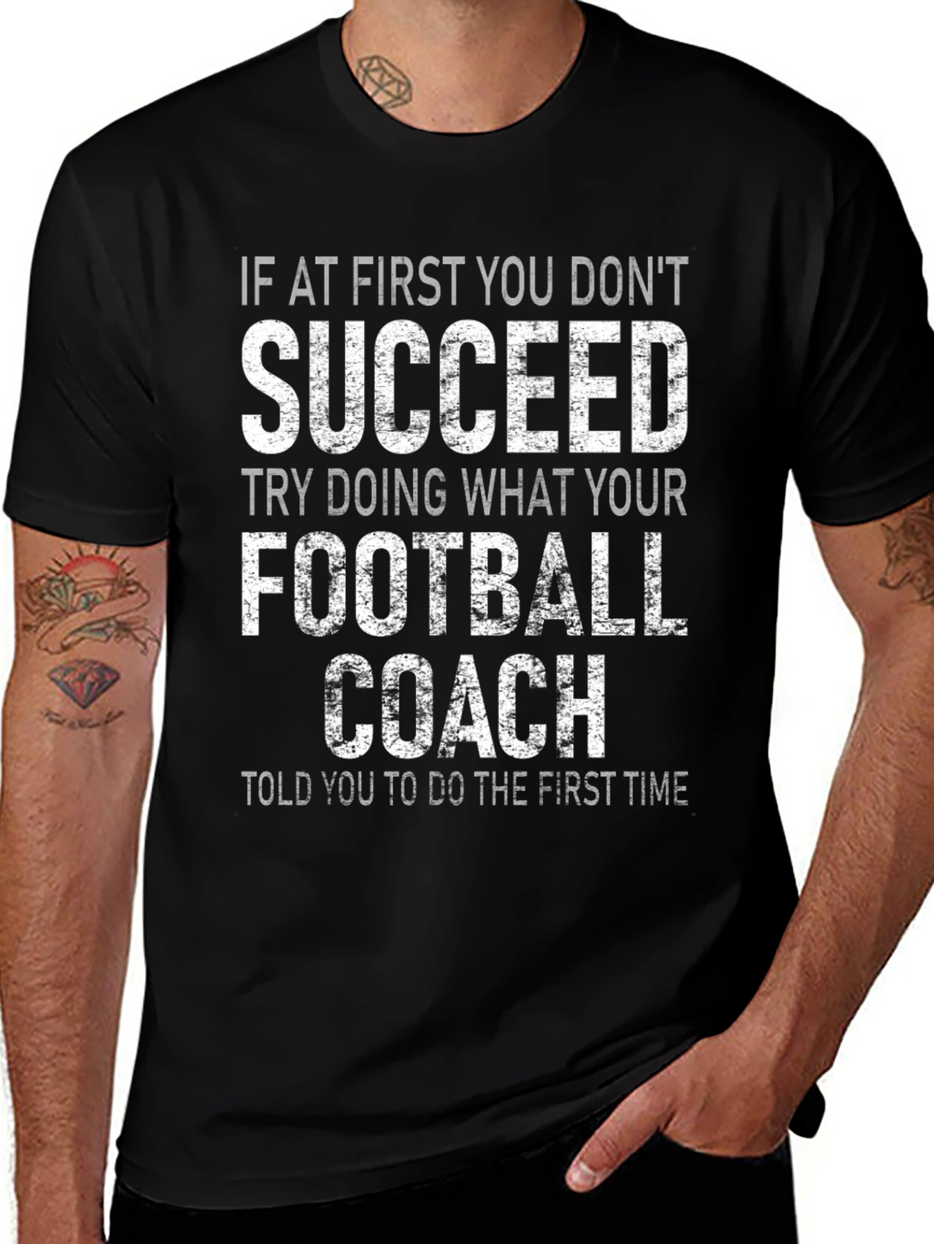 Funny Football Coach T-Shirt: If at First You Dont Succeed