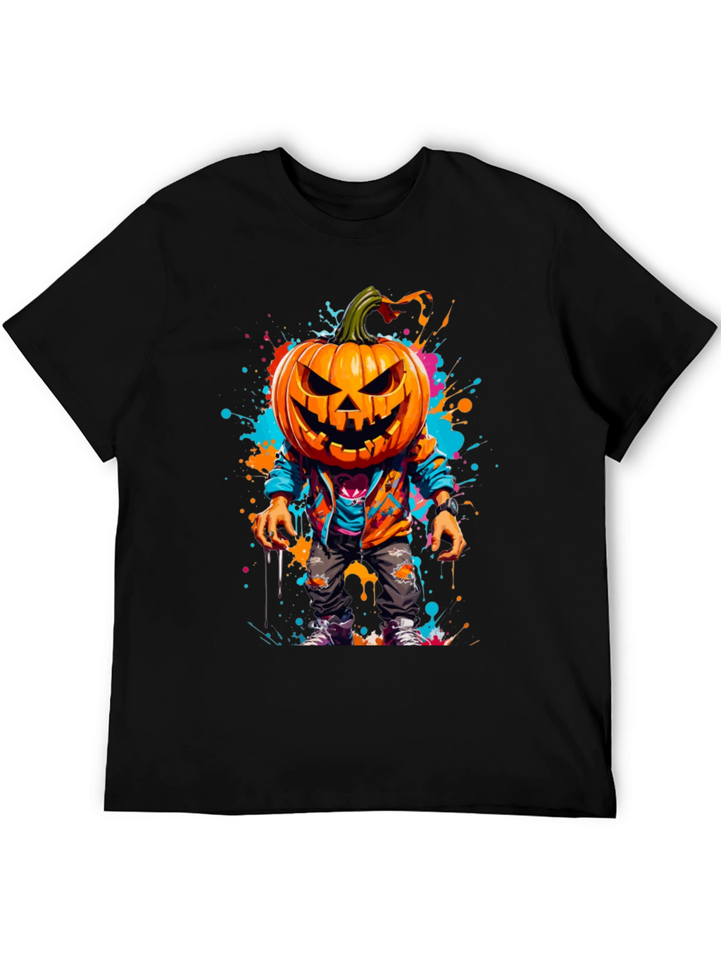 Pumpkin Head Halloween Graphic Tee