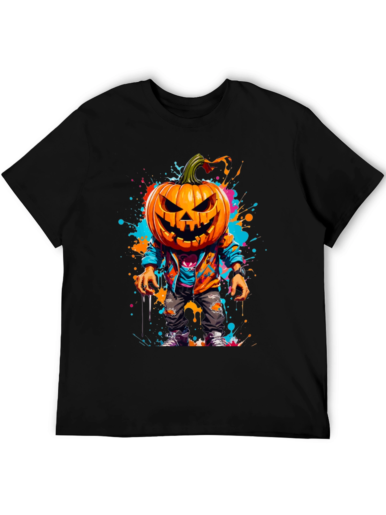 Pumpkin Head Halloween Graphic Tee