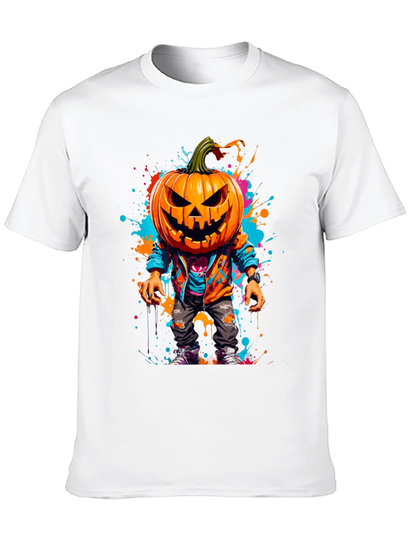 Pumpkin Head Halloween Graphic Tee