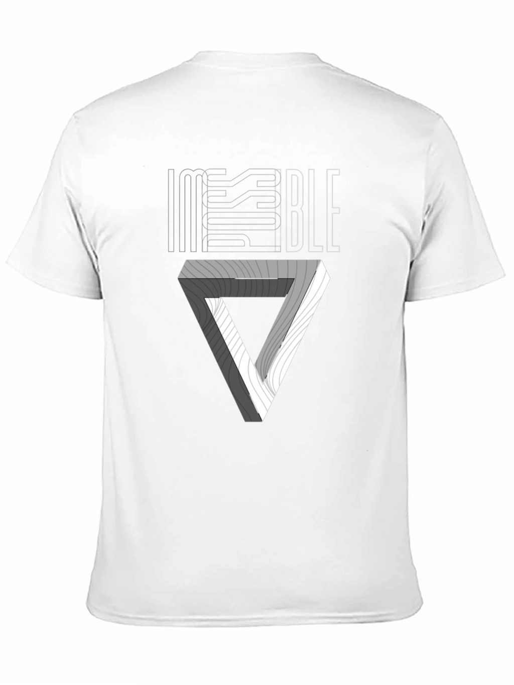 Impossible Triangle Graphic T-Shirt - Stylish Optical Illusion Tee
