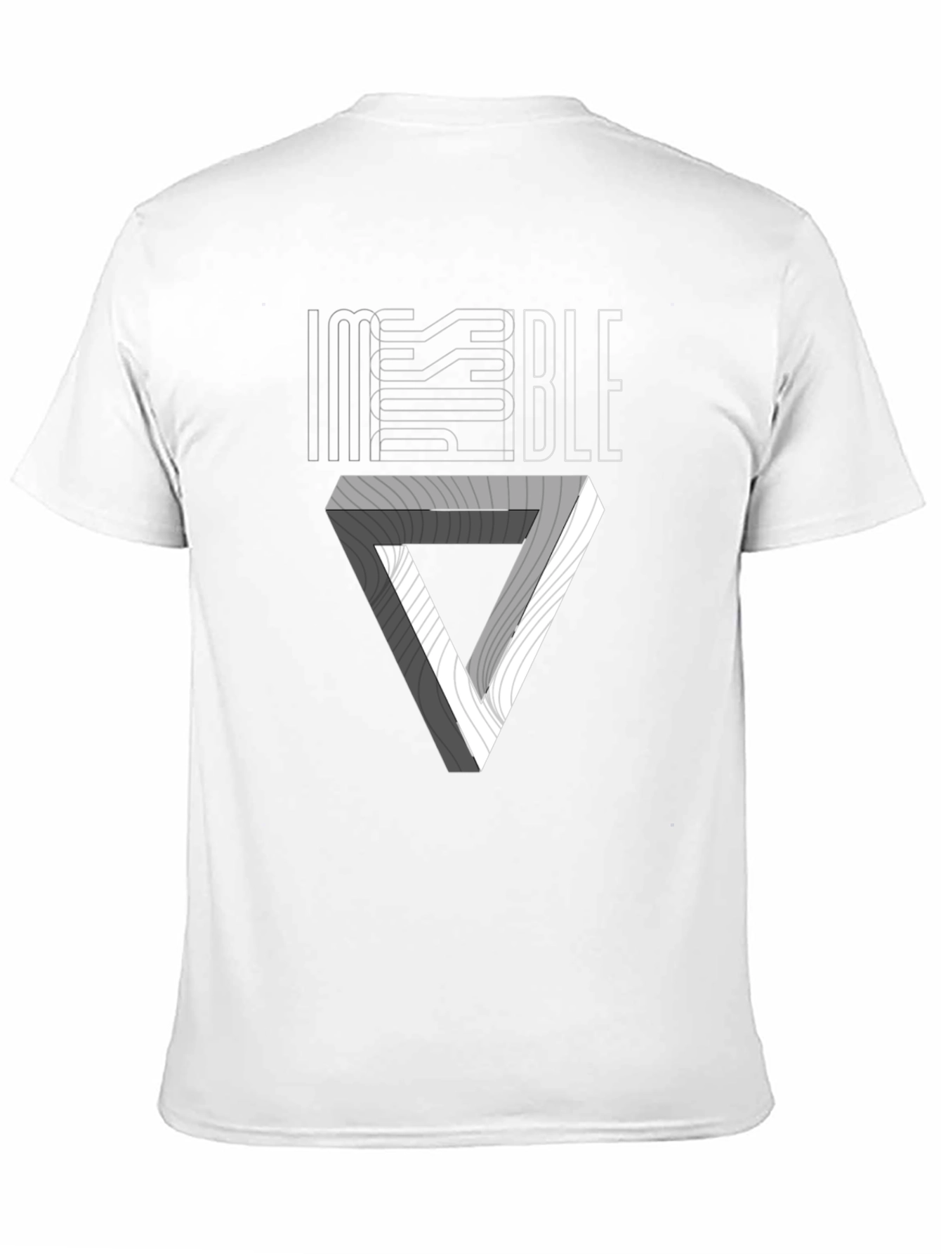 Impossible Triangle Graphic T-Shirt - Stylish Optical Illusion Tee