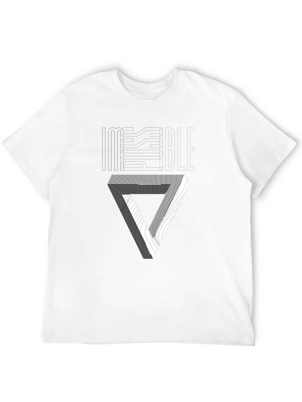 Impossible Triangle Graphic T-Shirt - Stylish Optical Illusion Tee