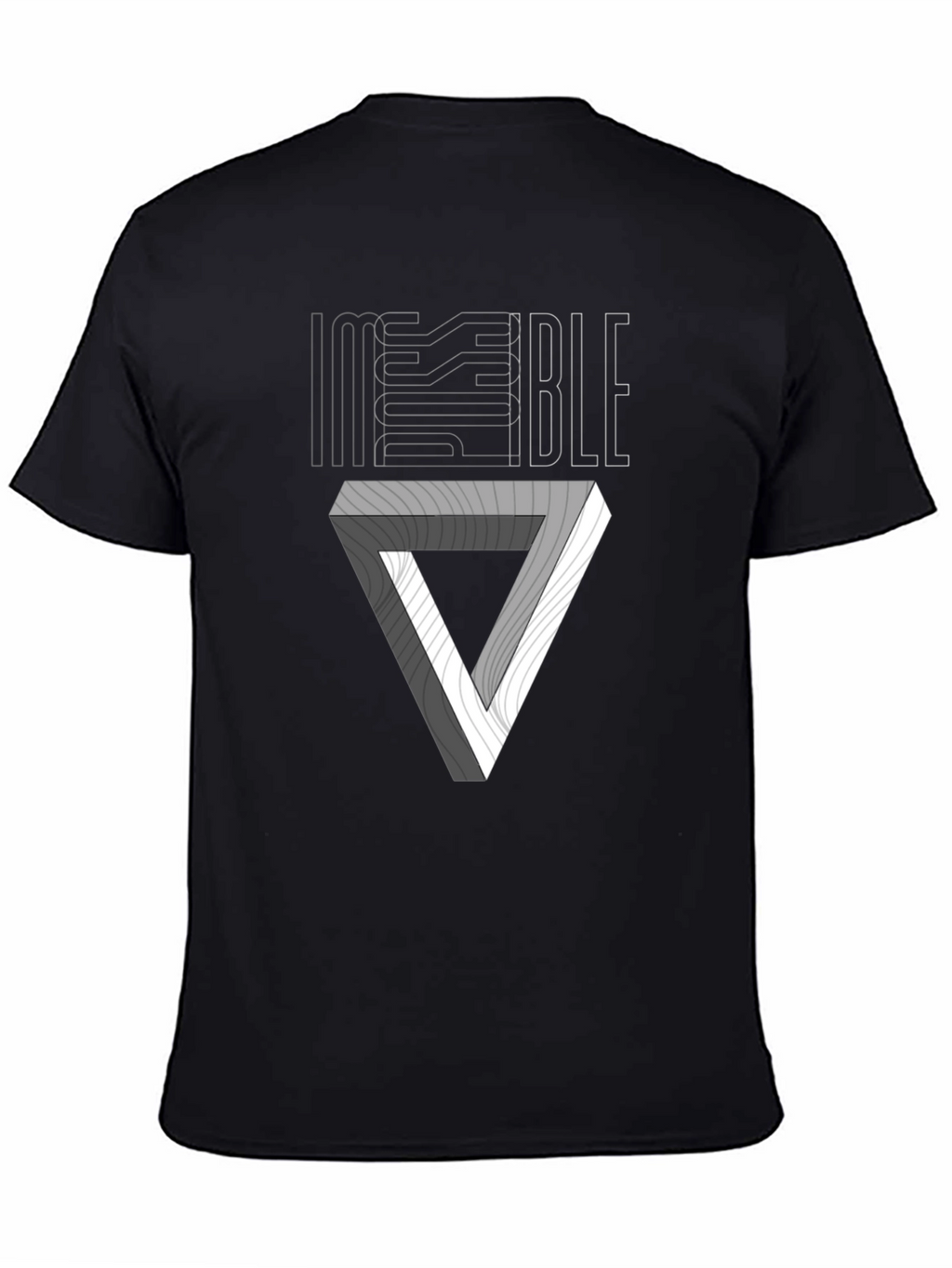 Impossible Triangle Graphic T-Shirt - Stylish Optical Illusion Tee