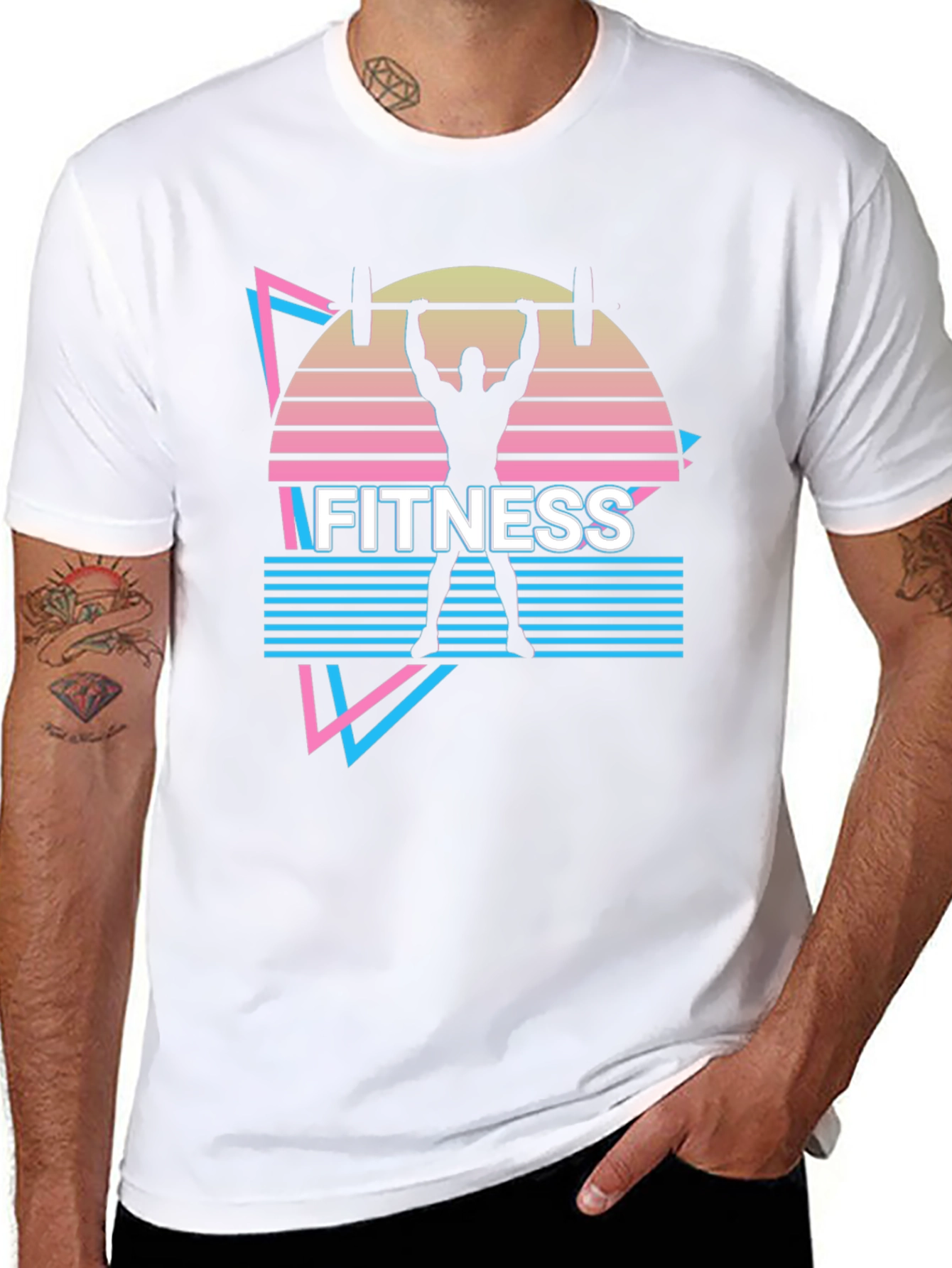 Retro Fitness T-Shirt - Gym Workout Design